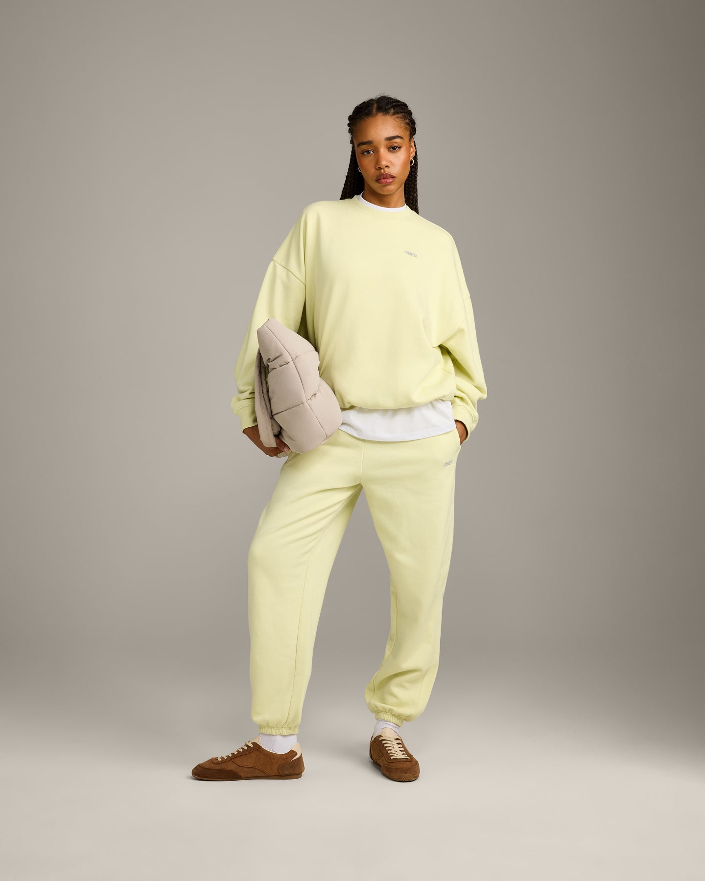 Foundations All Season Crew Neck Sweatshirt | Pastel Yellow - Image 3