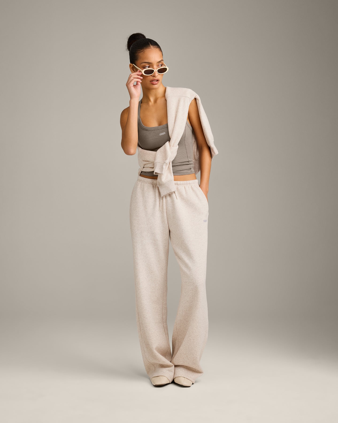 Foundations All Season Straight Leg Joggers | Oat Marl - Image 3