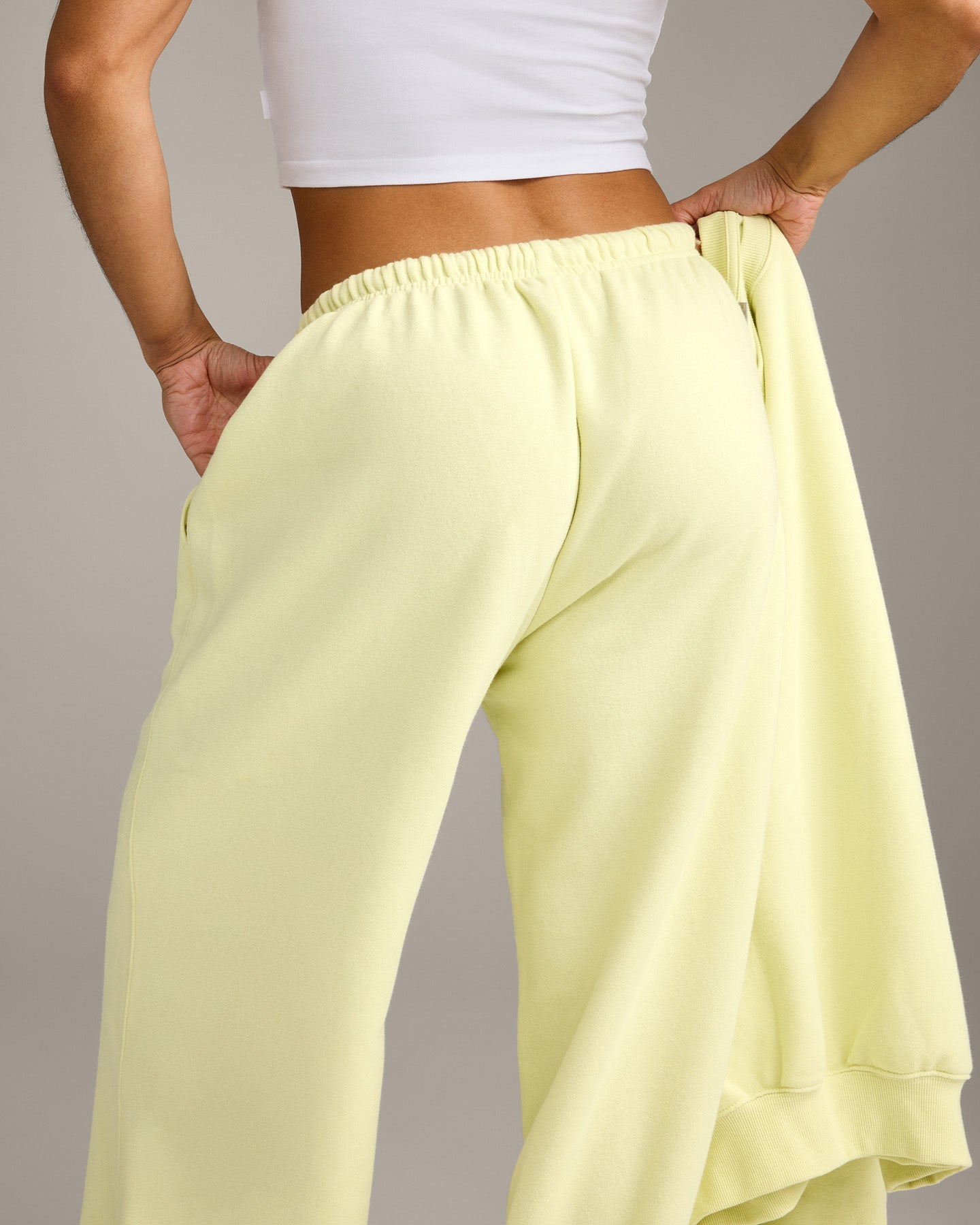 Foundations All Season Straight Leg Joggers | Pastel Yellow - Image 4