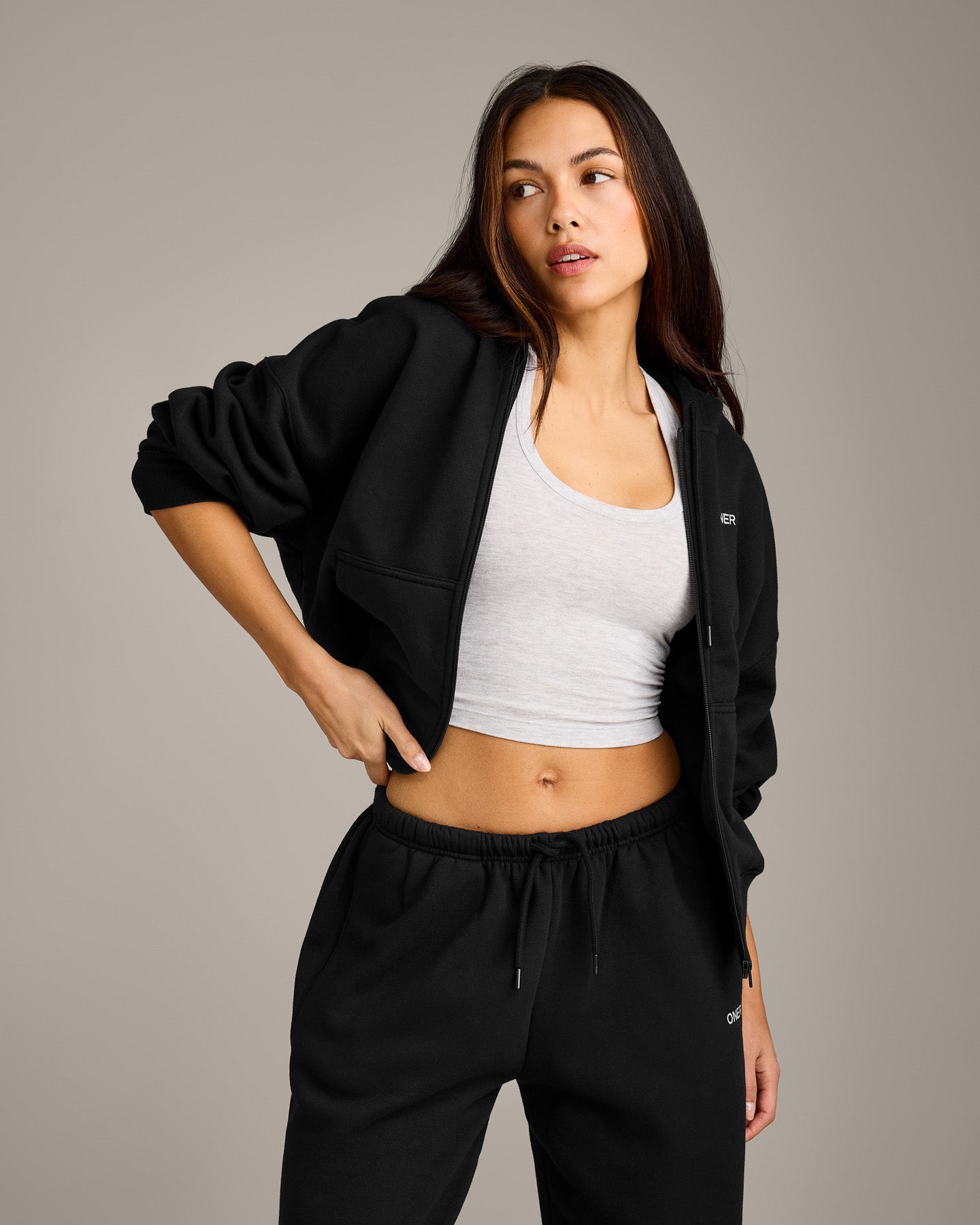 Foundations All Season Zip Through Hoodie | Black