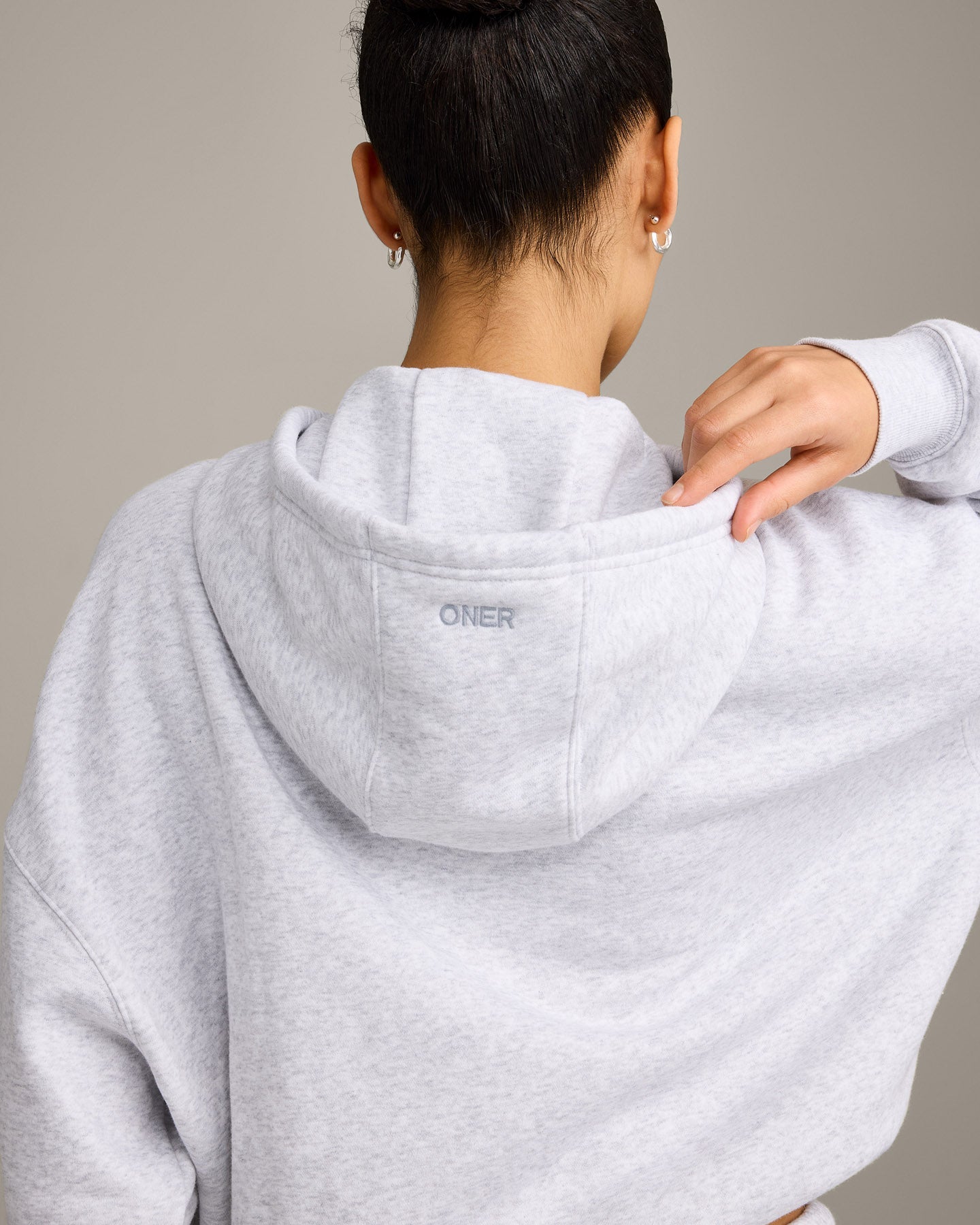 Alternative view of Foundations All Season Zip Through Hoodie | Grey Marl