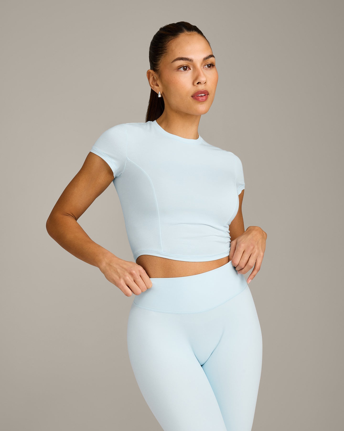 Mellow Motion Crew Neck Mid Top | Cloud Blue