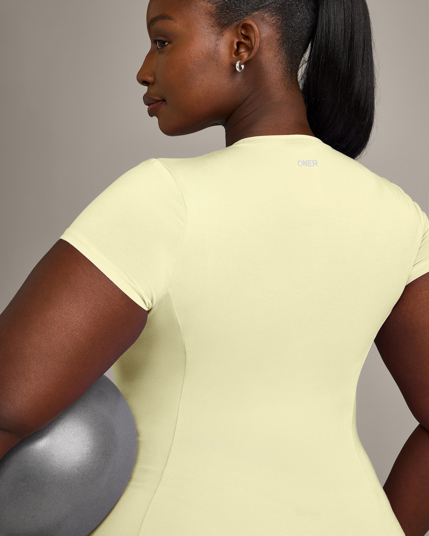 Alternative view of Mellow Motion Crew Neck Top | Pastel Yellow