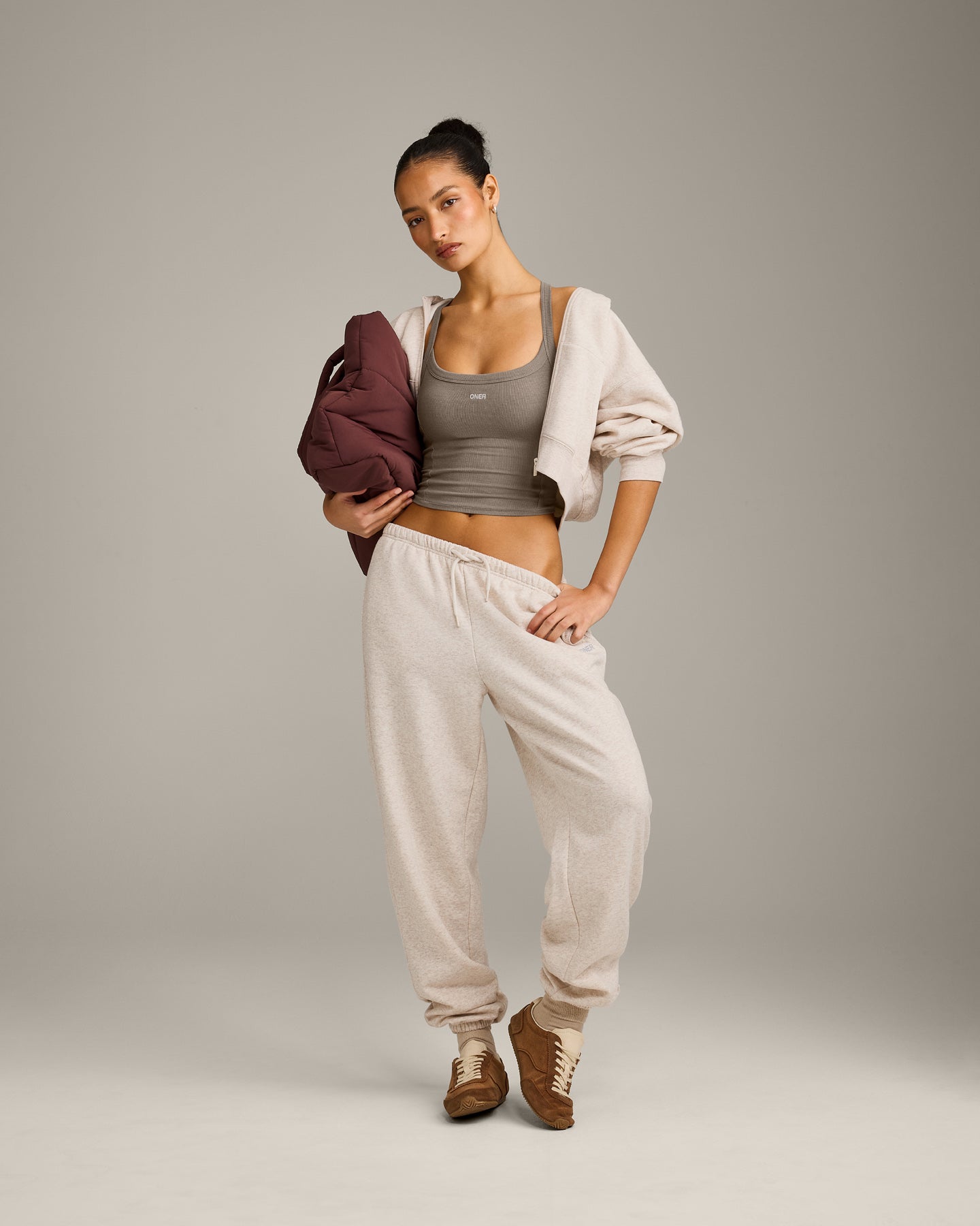 Mellow Rib Racer Back Mid Vest with Built in Bra Shelf | Warm Minky - Image 3