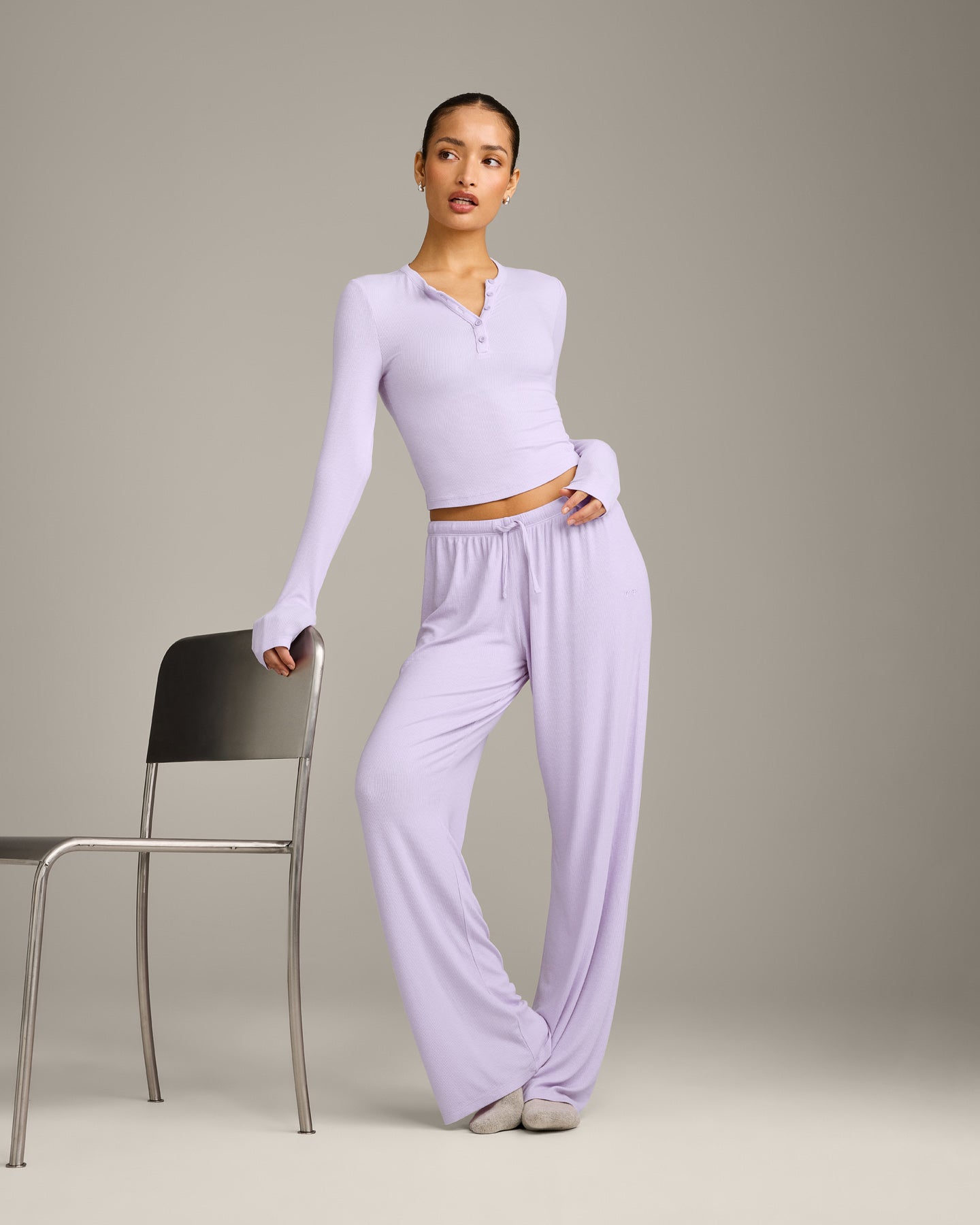 Alternative view of Oner At Home Night Bottoms | Light Lavender Purple