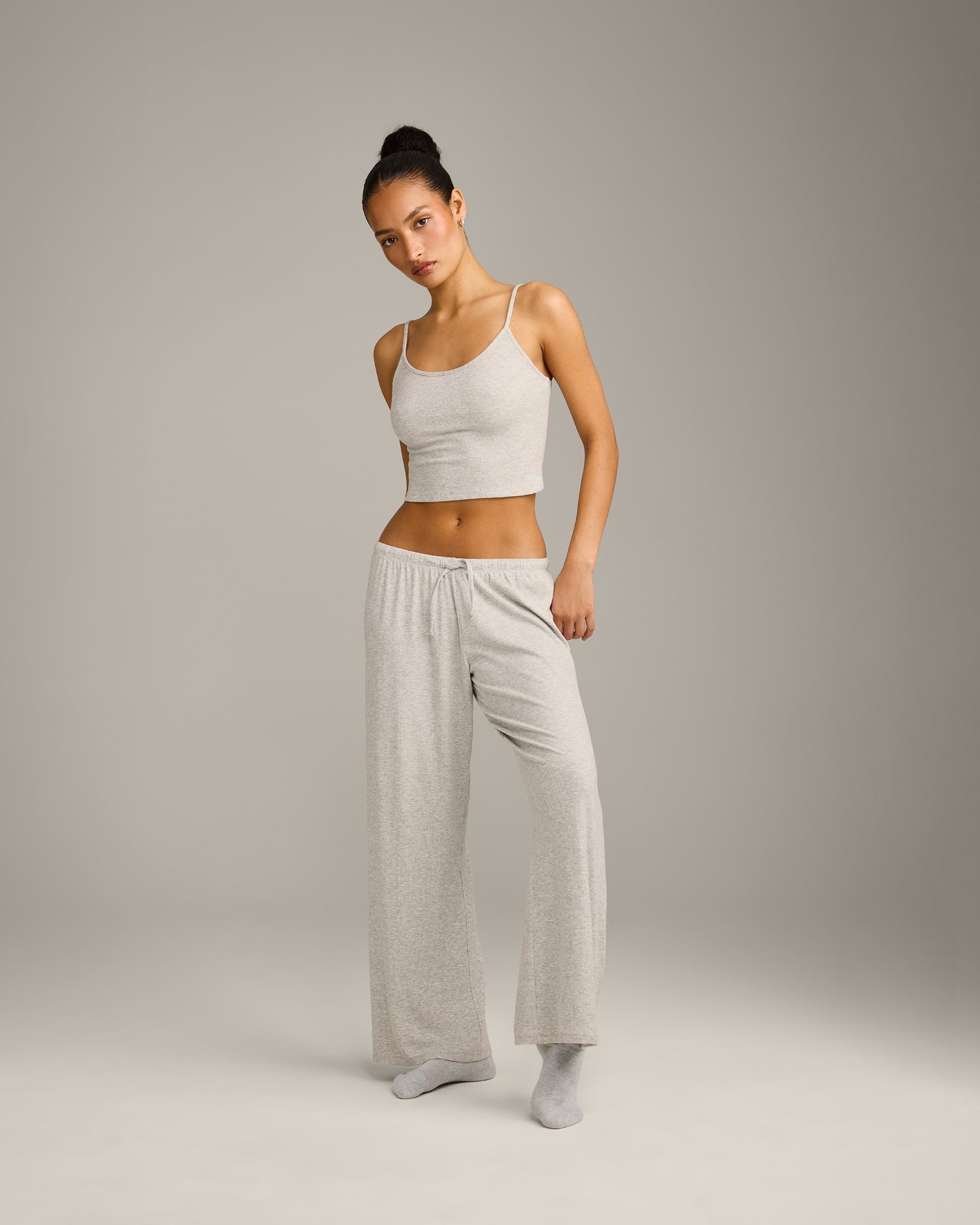 Alternative view of Oner At Home Night Strappy Mid Vest | Oat Marl