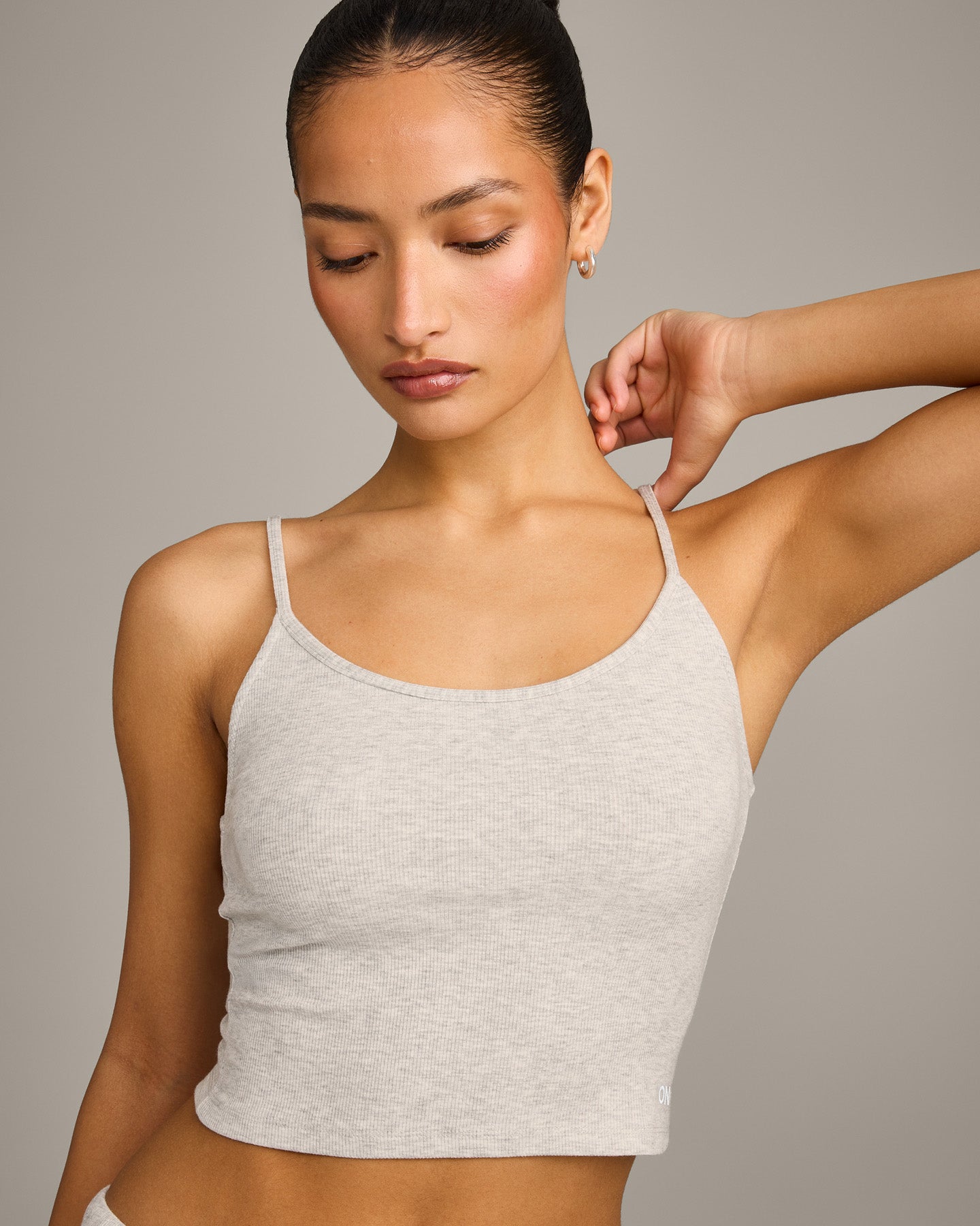 Oner At Home Night Strappy Mid Vest | Oat Marl - Image 3