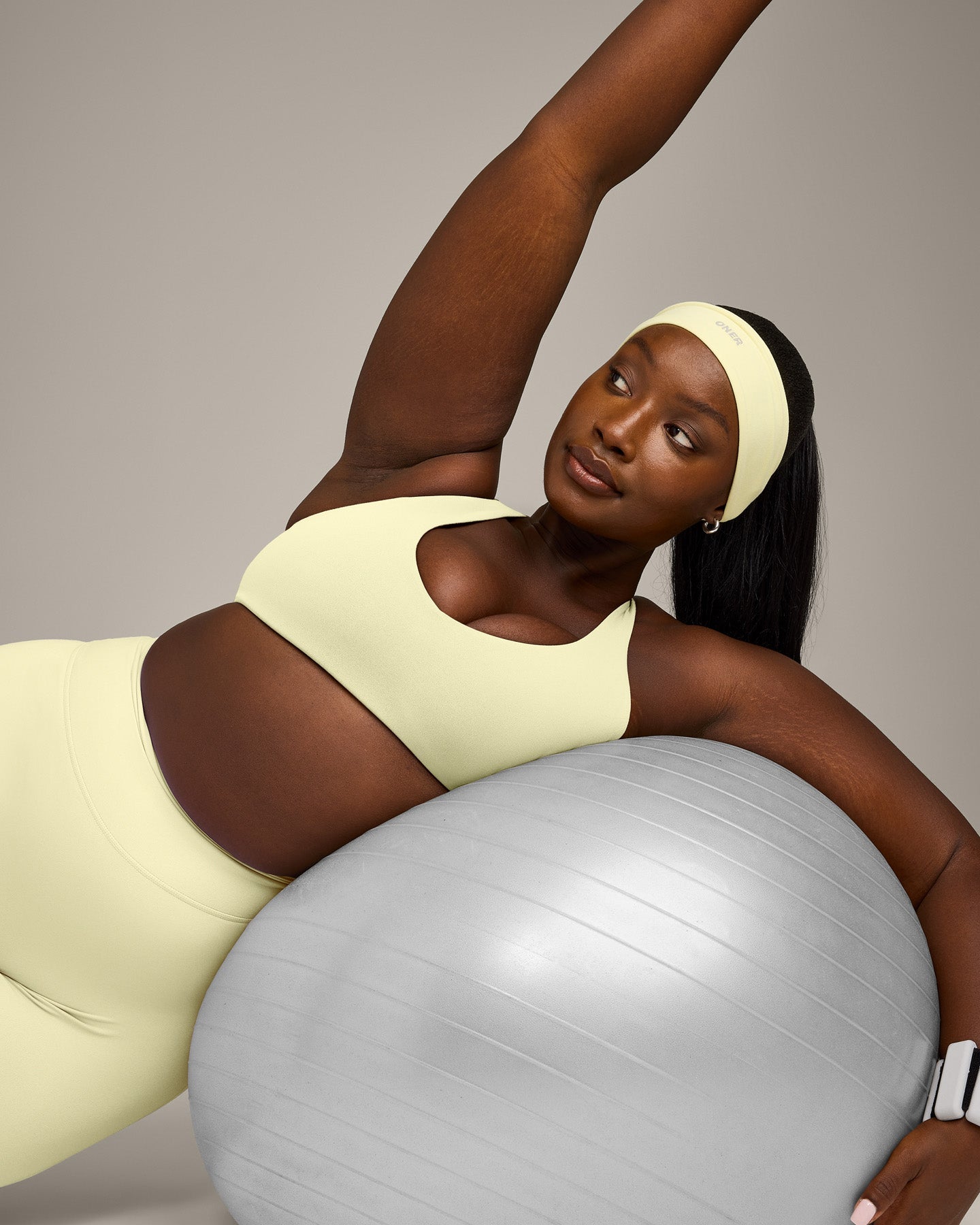 SoftMotion Bralette with Grey Logo | Pastel Yellow - Image 4