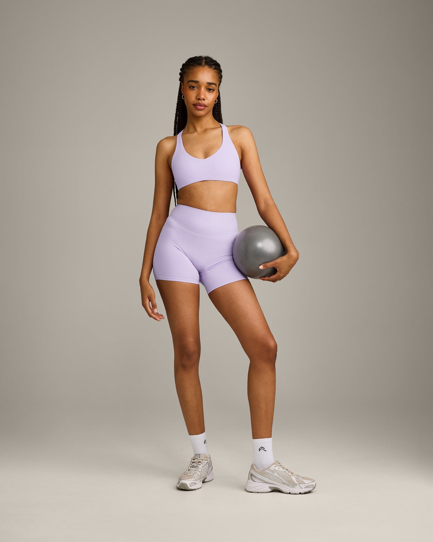 SoftMotion Bralette with Grey Logo | Lavender Purple - Image 3