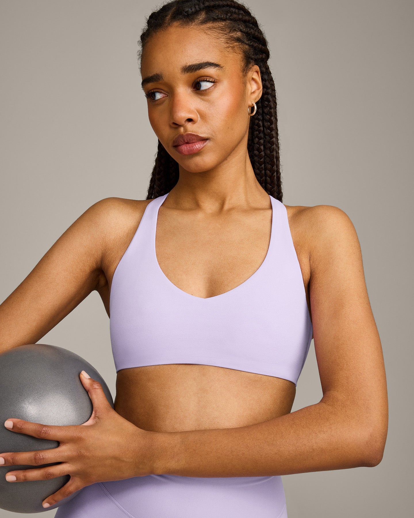SoftMotion Bralette with Grey Logo | Lavender Purple - Image 4