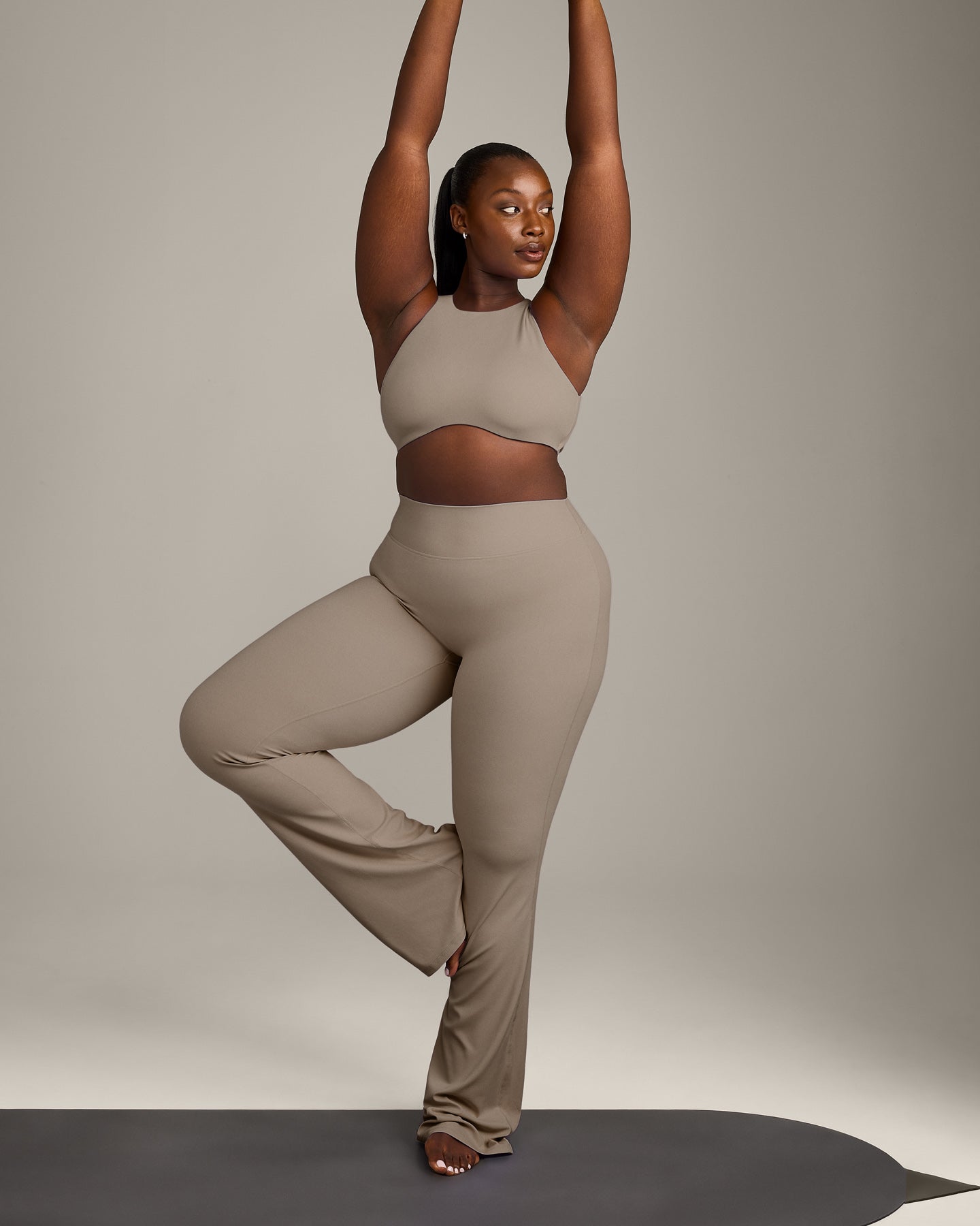 SoftMotion High Neck Sports Bra with Grey Logo | Minky - Image 3