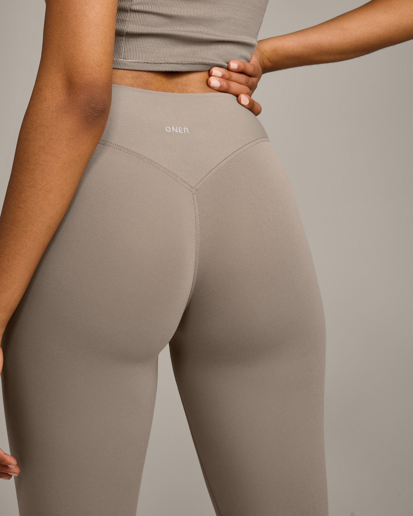 SoftMotion High Waisted Capri Leggings with Grey Logo | Minky - Image 5
