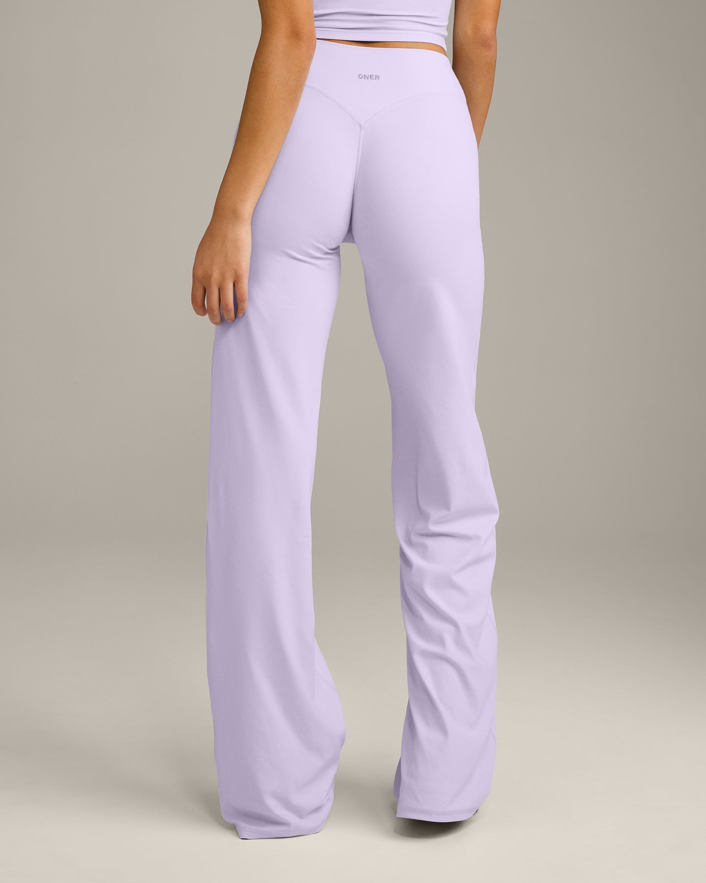 SoftMotion Straight Leg Bottoms with Grey Logo | Lavender Purple