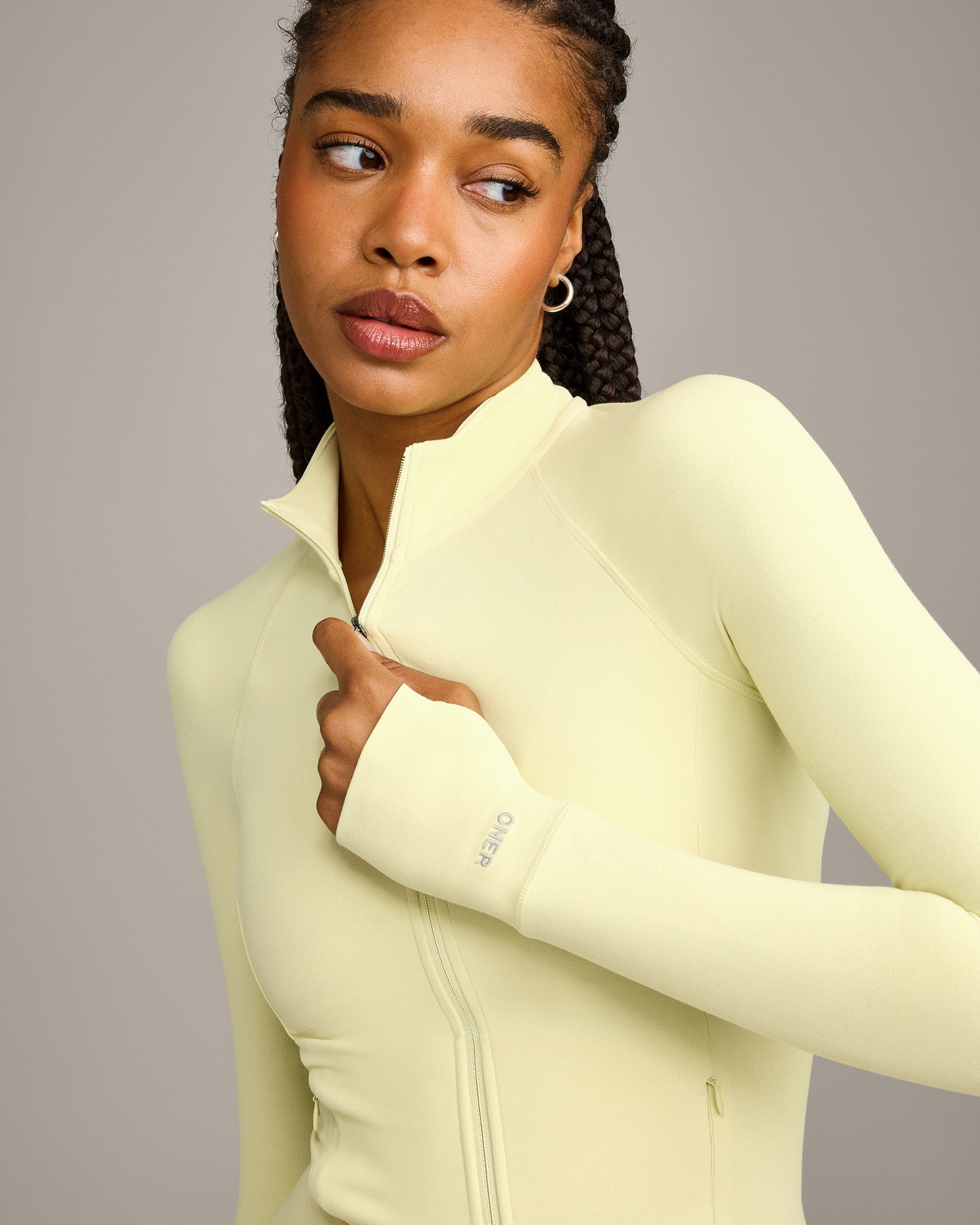 Alternative view of SoftMotion Jacket with Grey Logo | Pastel Yellow
