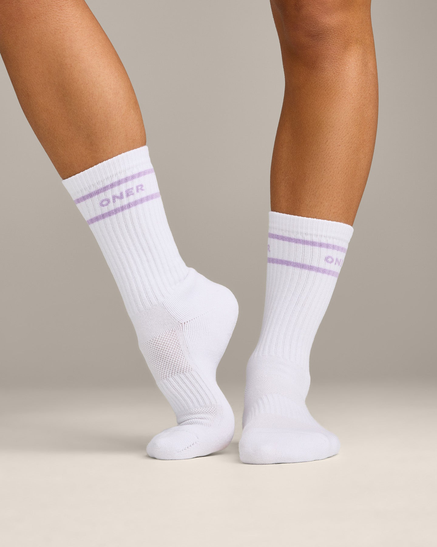 Varsity Stripe Long Crew Socks 1 Pack | Lavender Purple