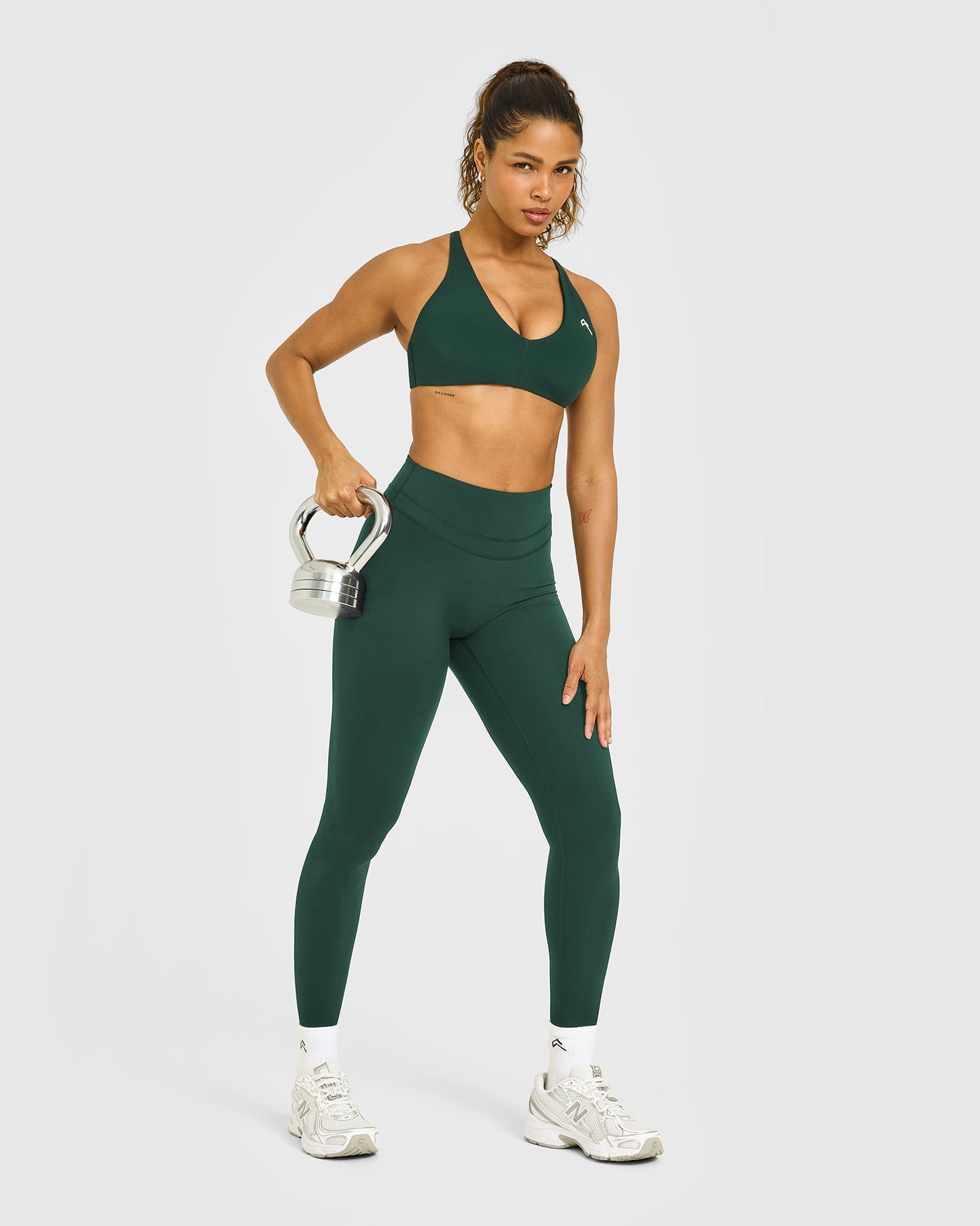UnifiedMove Micro Bralette White Logo | Racing Green - Image 3