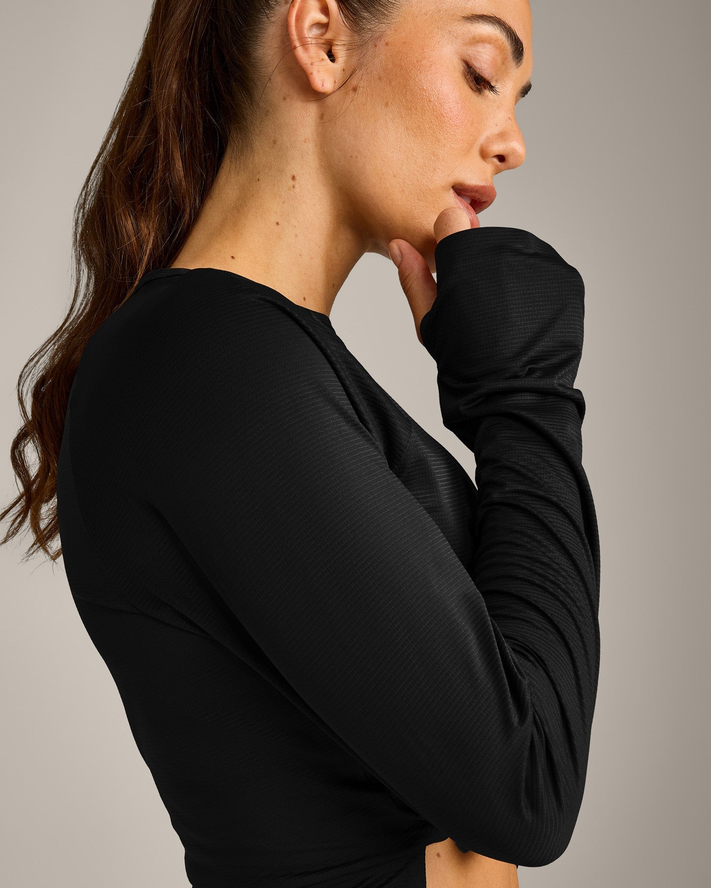 Alternative view of PrecisionMove Long Sleeve Top | Black