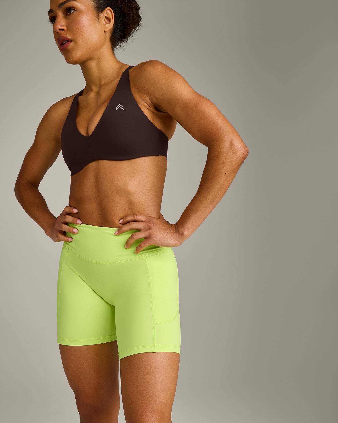 UnifiedMove Pocket Shorts 6" with Bonding with Reflective Logo | Citrus Green - Image 4