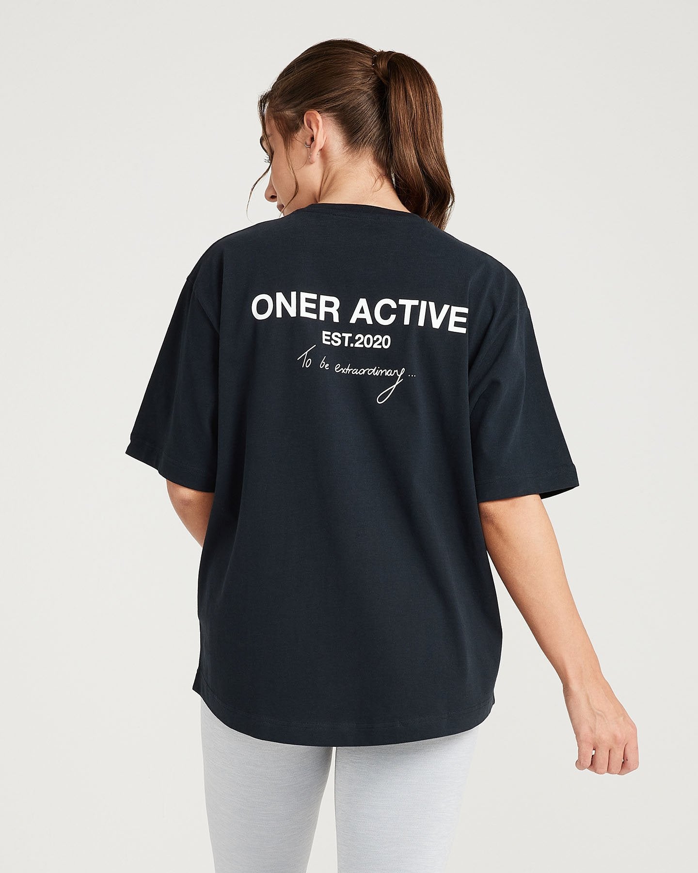 Alternative view of Classic Oversized Short Sleeve Tee | Black