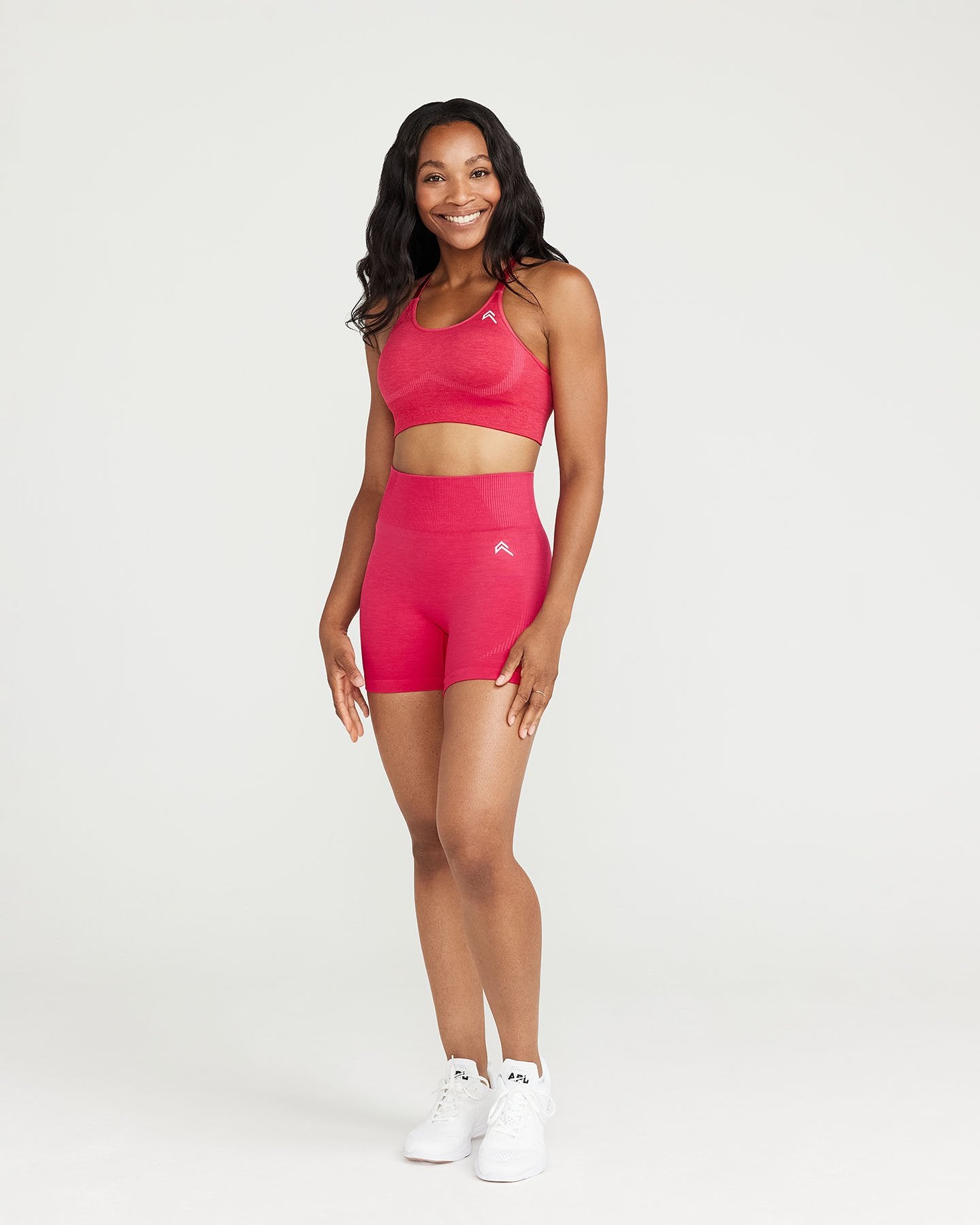 Alternative view of Classic Seamless Shorts | Berry Bloom Marl