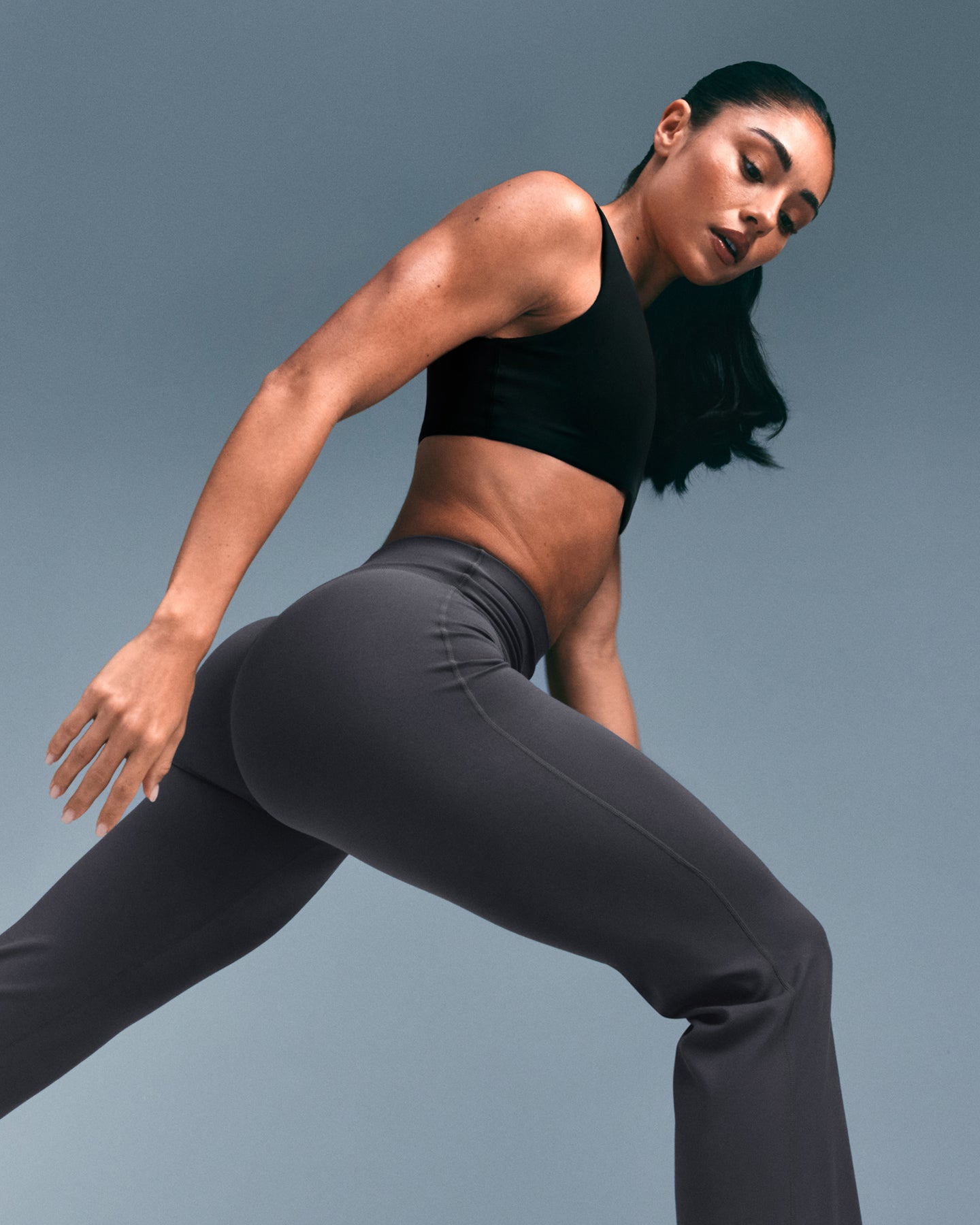 Alternative view of SoftMotion Flared Bottoms with Grey Logo | Ash Grey