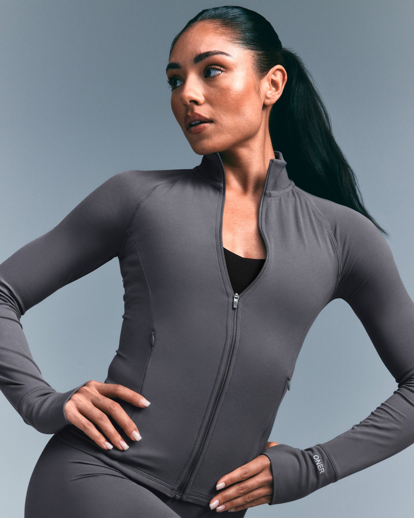 Alternative view of SoftMotion Jacket with Grey Logo | Ash Grey