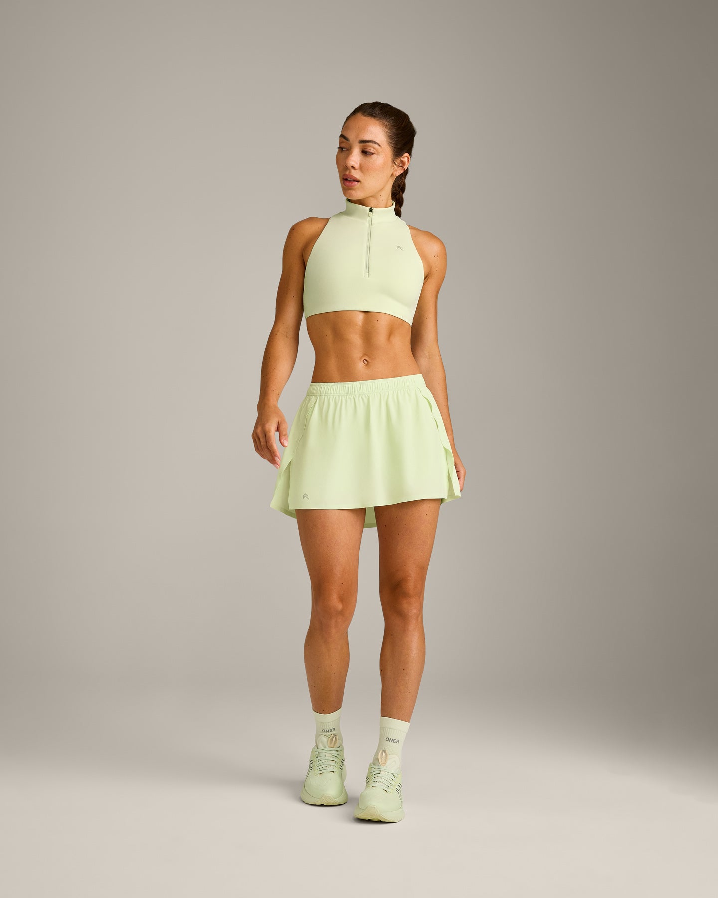EasyLift Zip High Neck Sports Bra New Branding | Meadow Mist Green - Image 3
