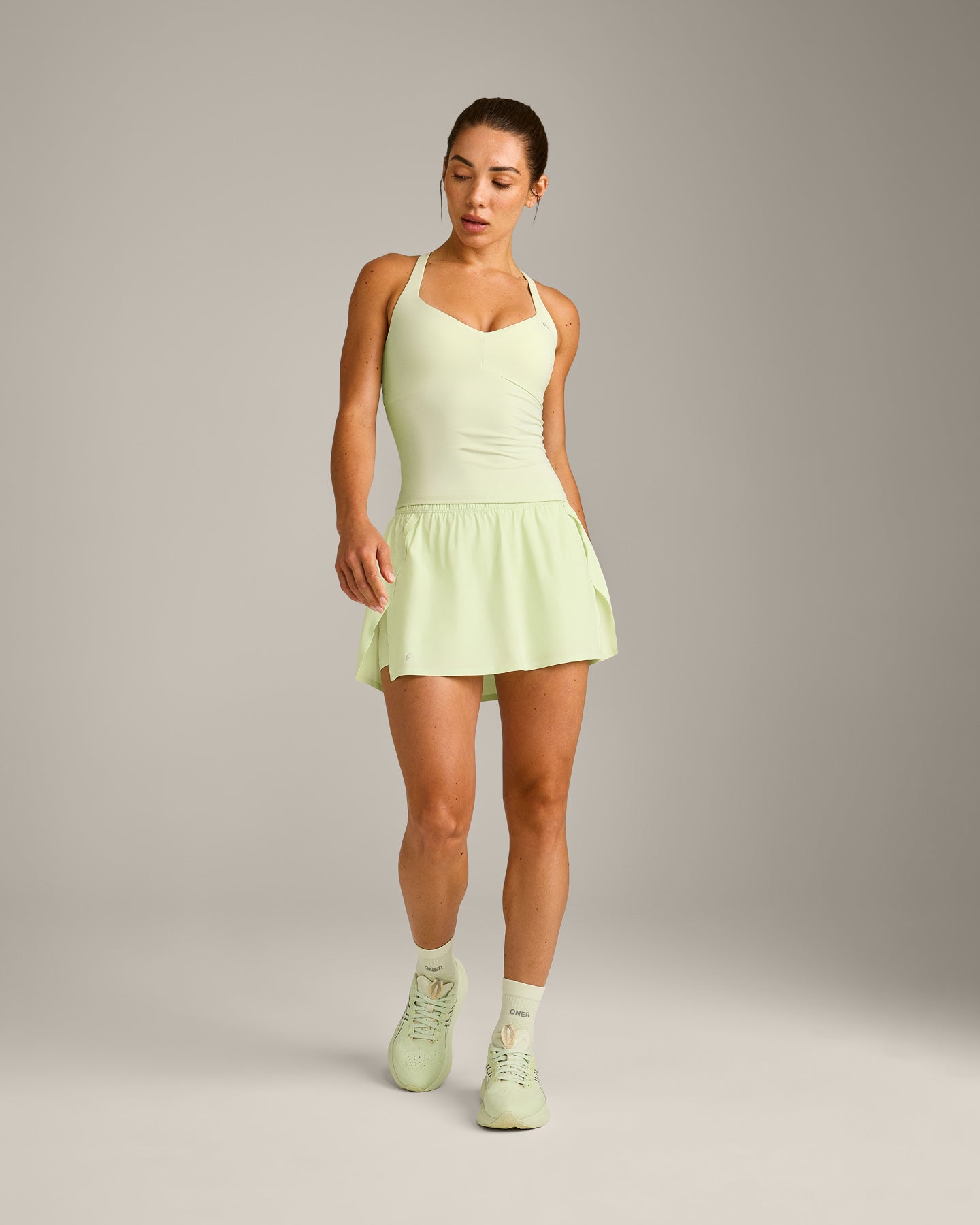 UnifiedMove T Back Mid Vest with Built in Bra Shelf New Branding | Meadow Mist Green - Image 3