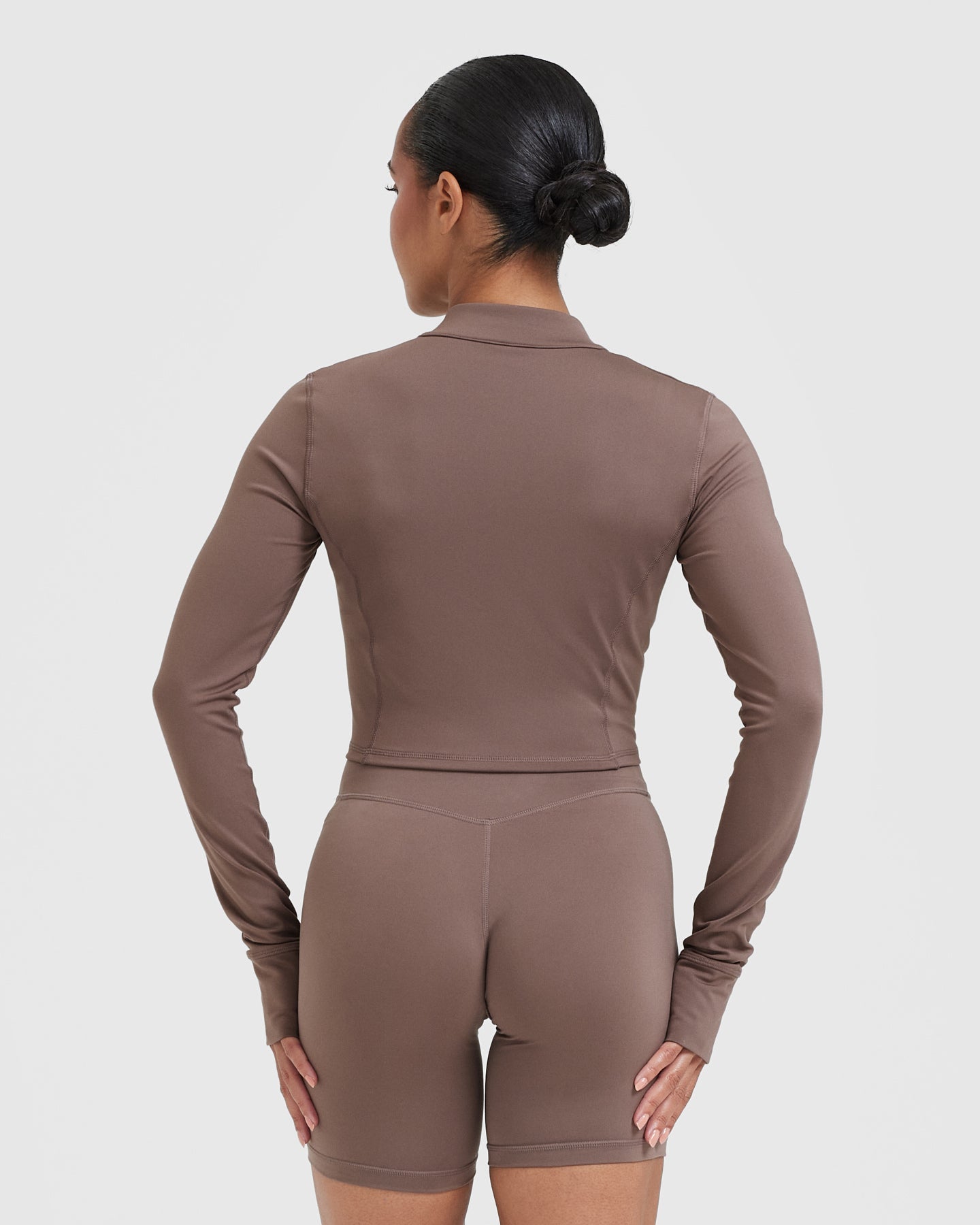 Alternative view of Timeless Crop Jacket | Cool Brown