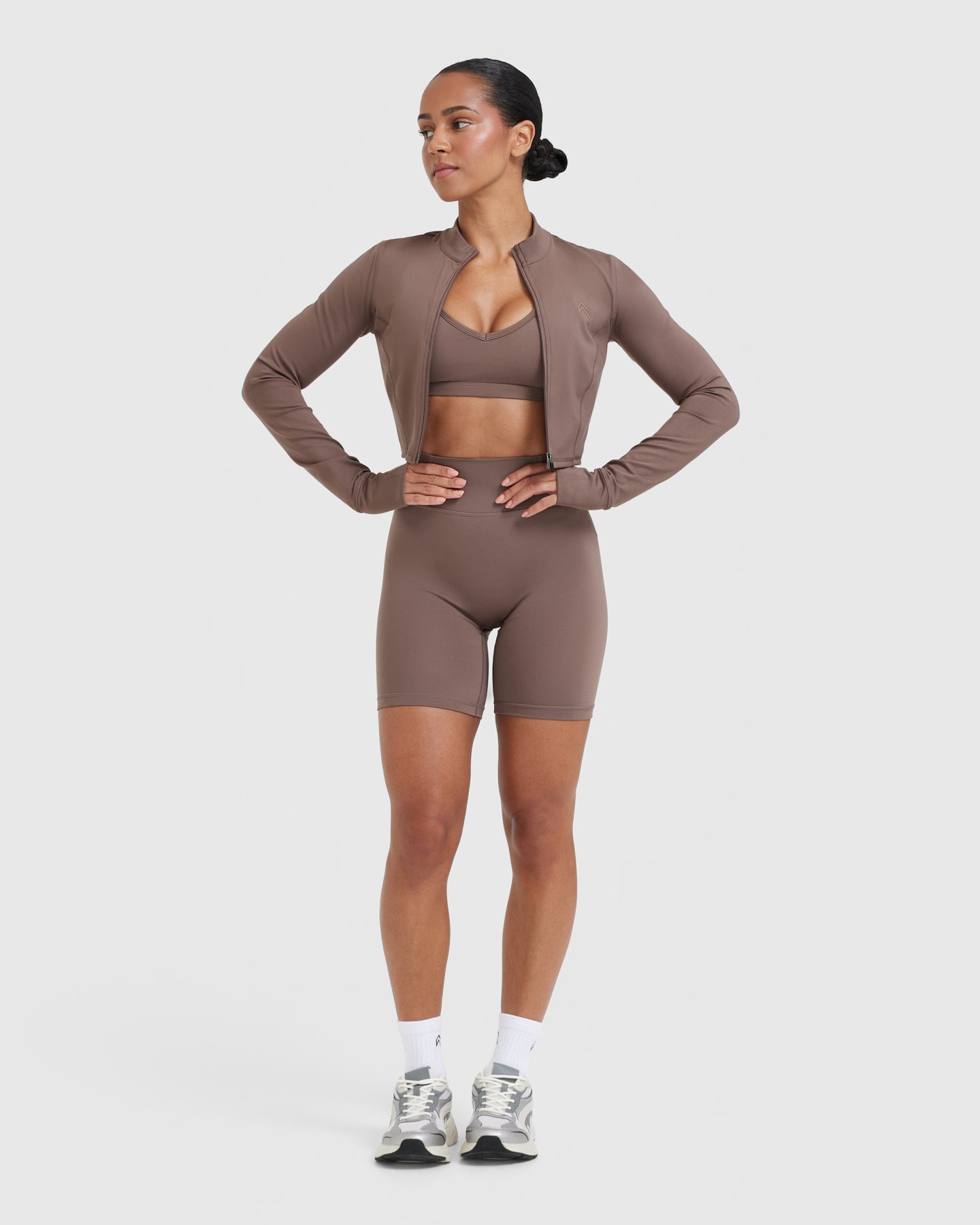 Timeless Crop Jacket | Cool Brown - Image 3