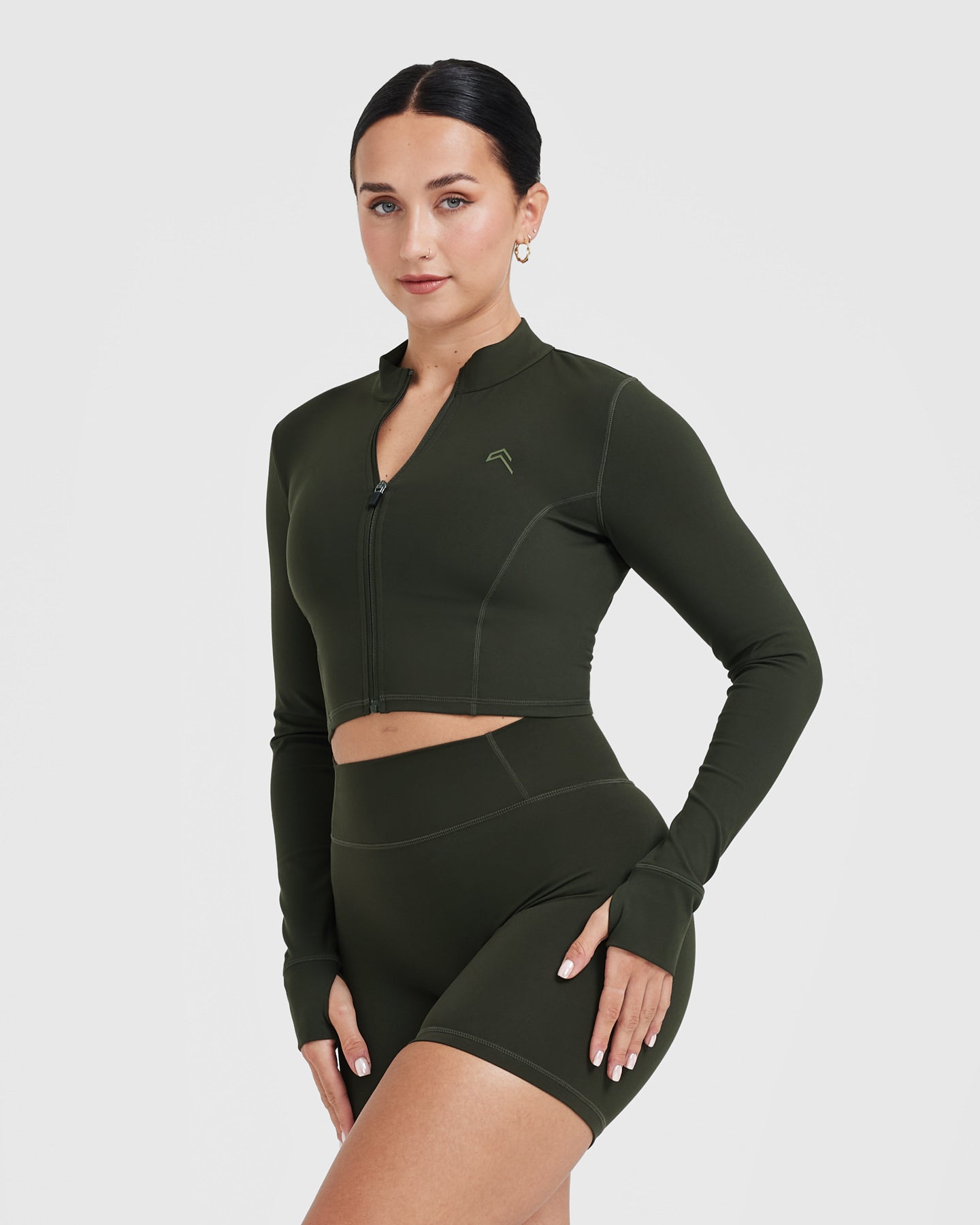 Alternative view of Timeless Crop Jacket | Khaki