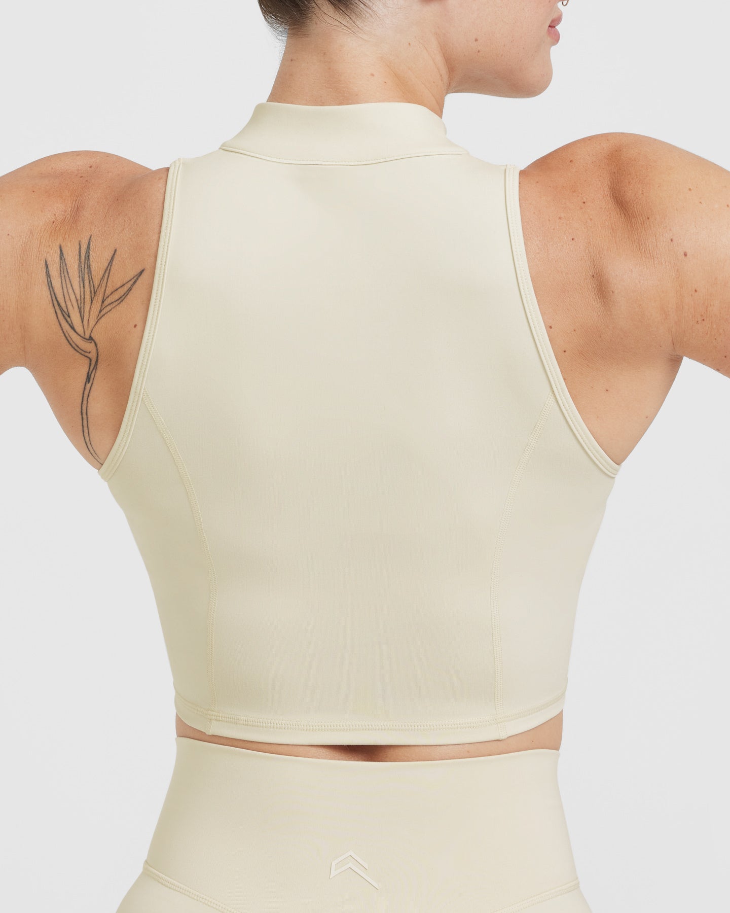 Timeless Half Zip Crop Tank | Vanilla - Image 5