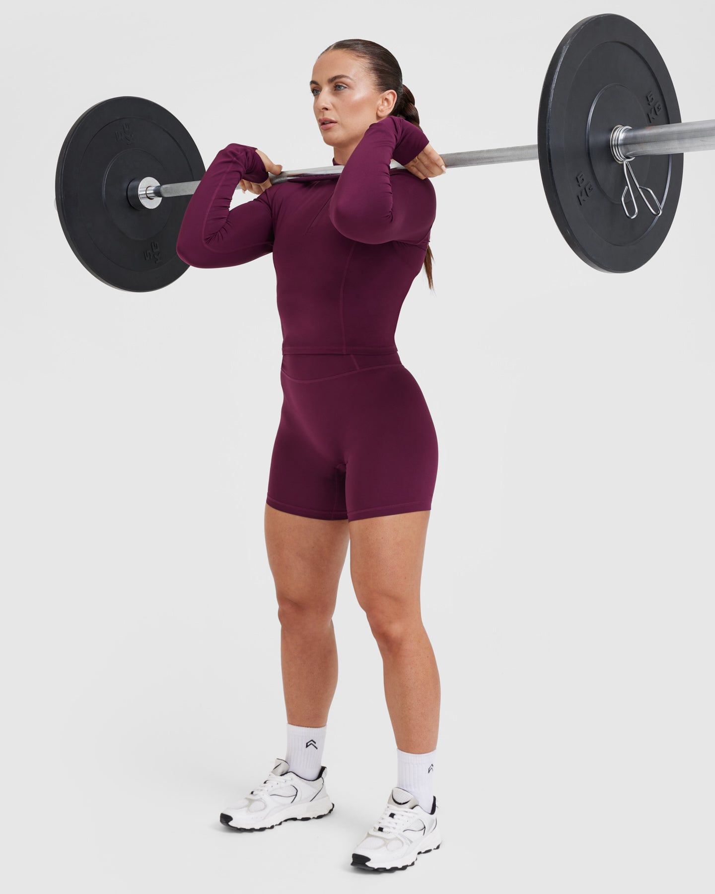 Timeless Half Zip Mid Long Sleeve Top | Ripe Fig - Image 5
