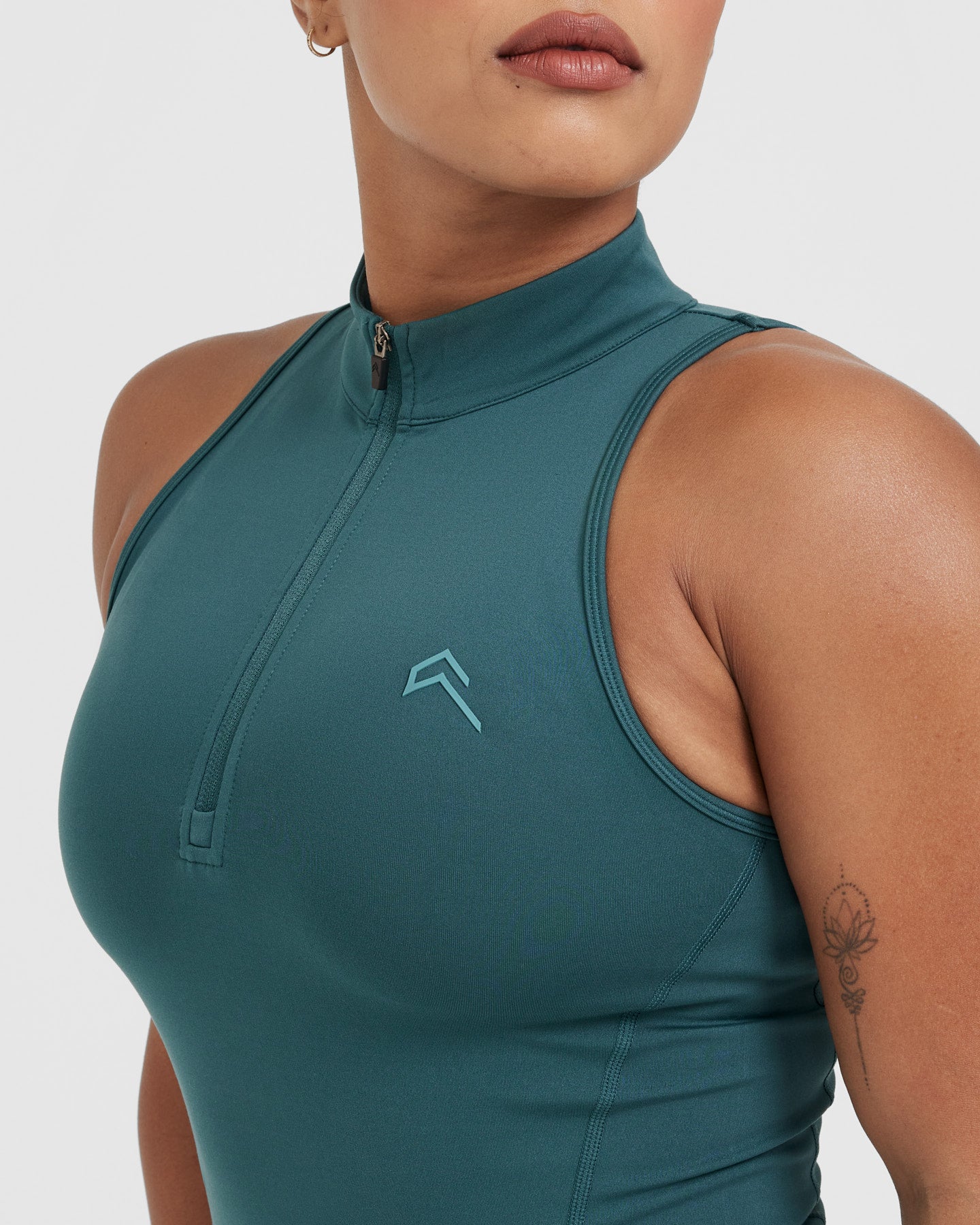 Timeless Half Zip Tank | Marine Teal - Image 5