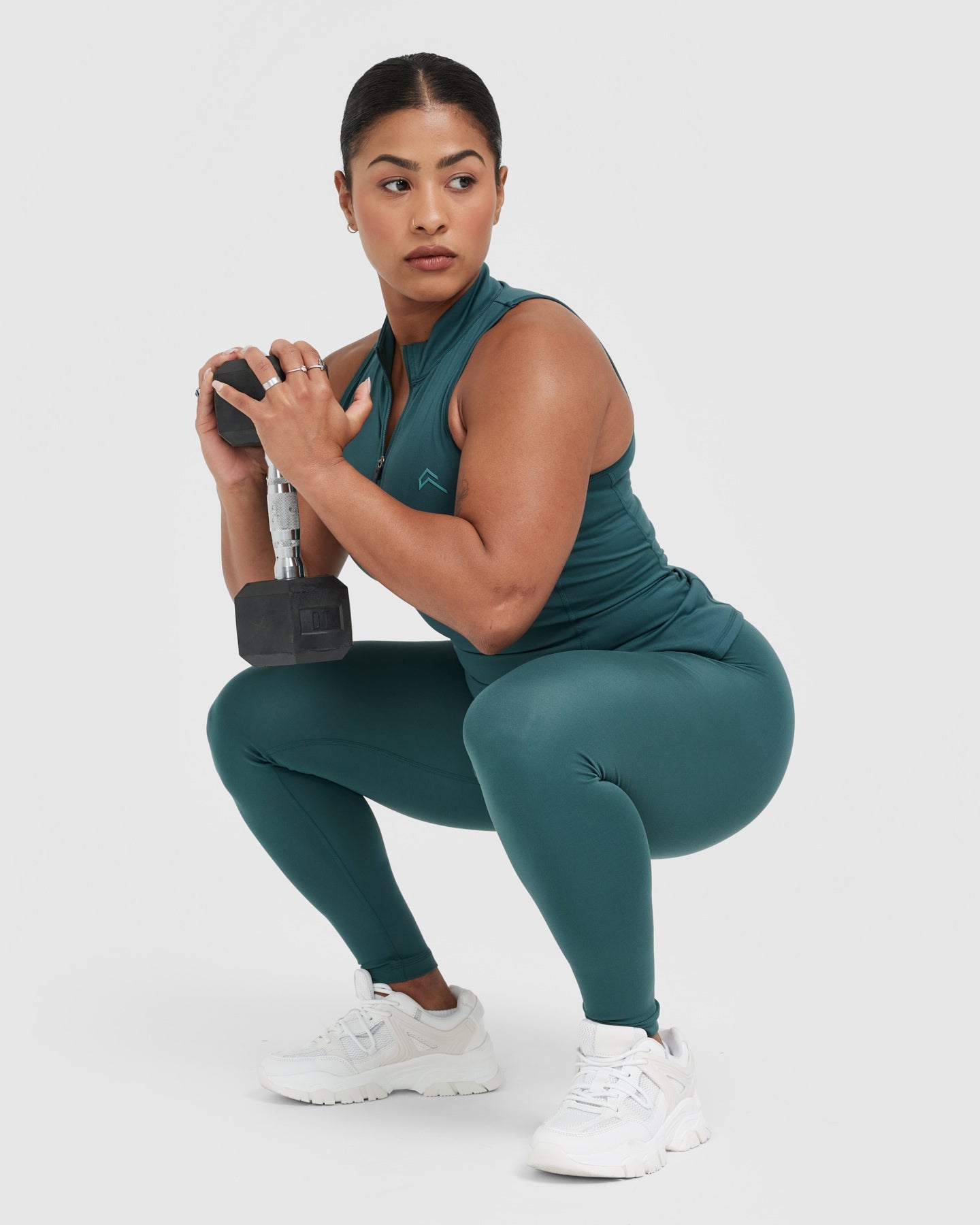 Timeless Half Zip Tank | Marine Teal - Image 6