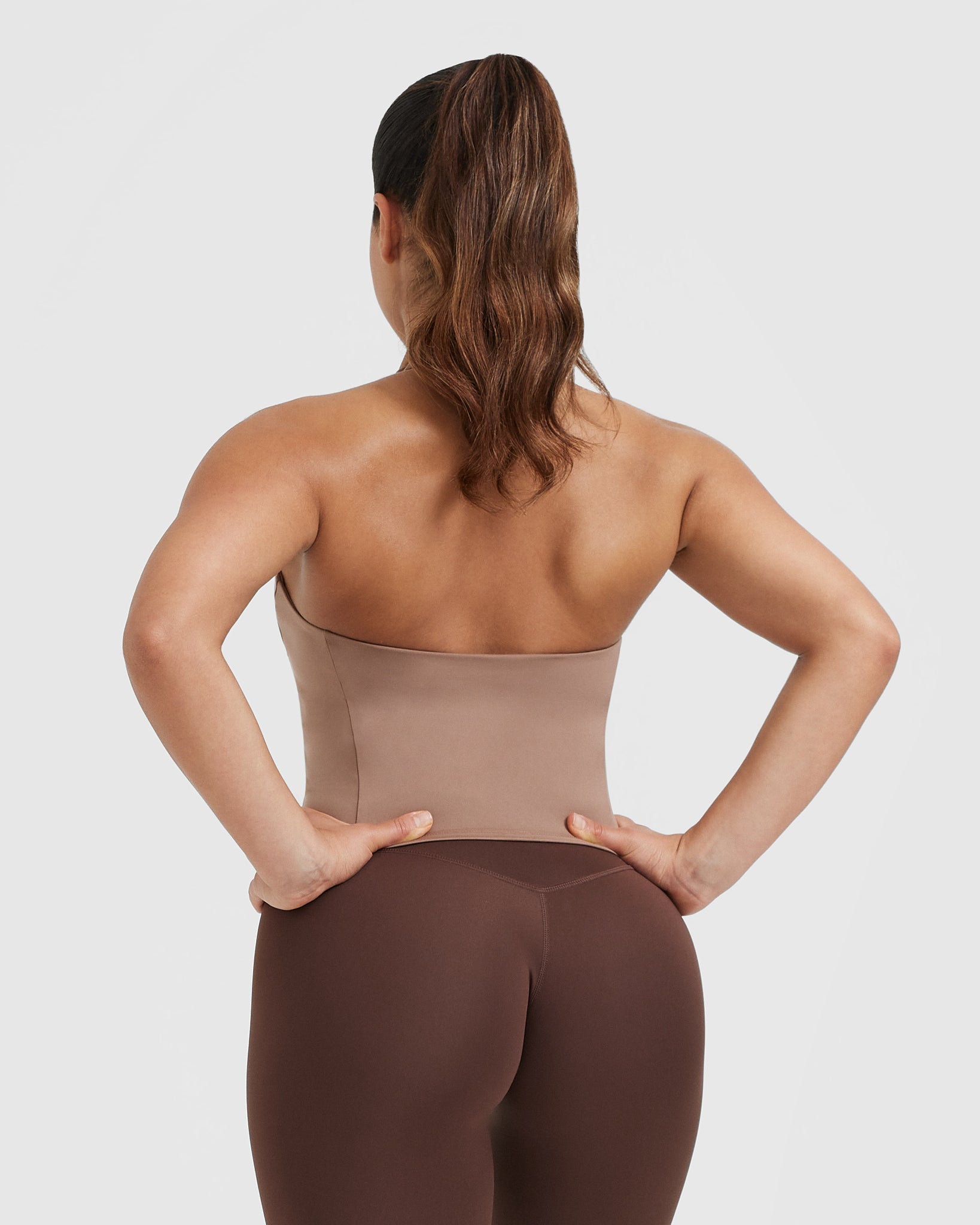 Alternative view of Timeless Halter Neck Mid Vest | Deep Walnut