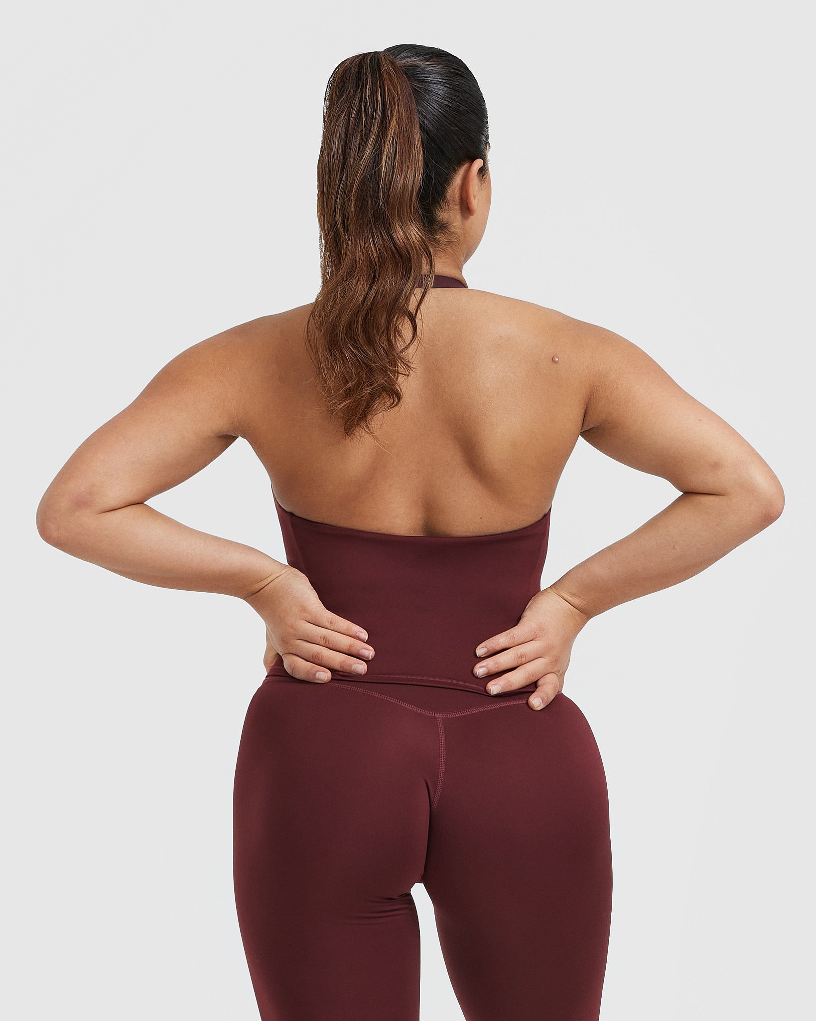 Alternative view of Timeless Halter Neck Mid Vest | Mulled Wine
