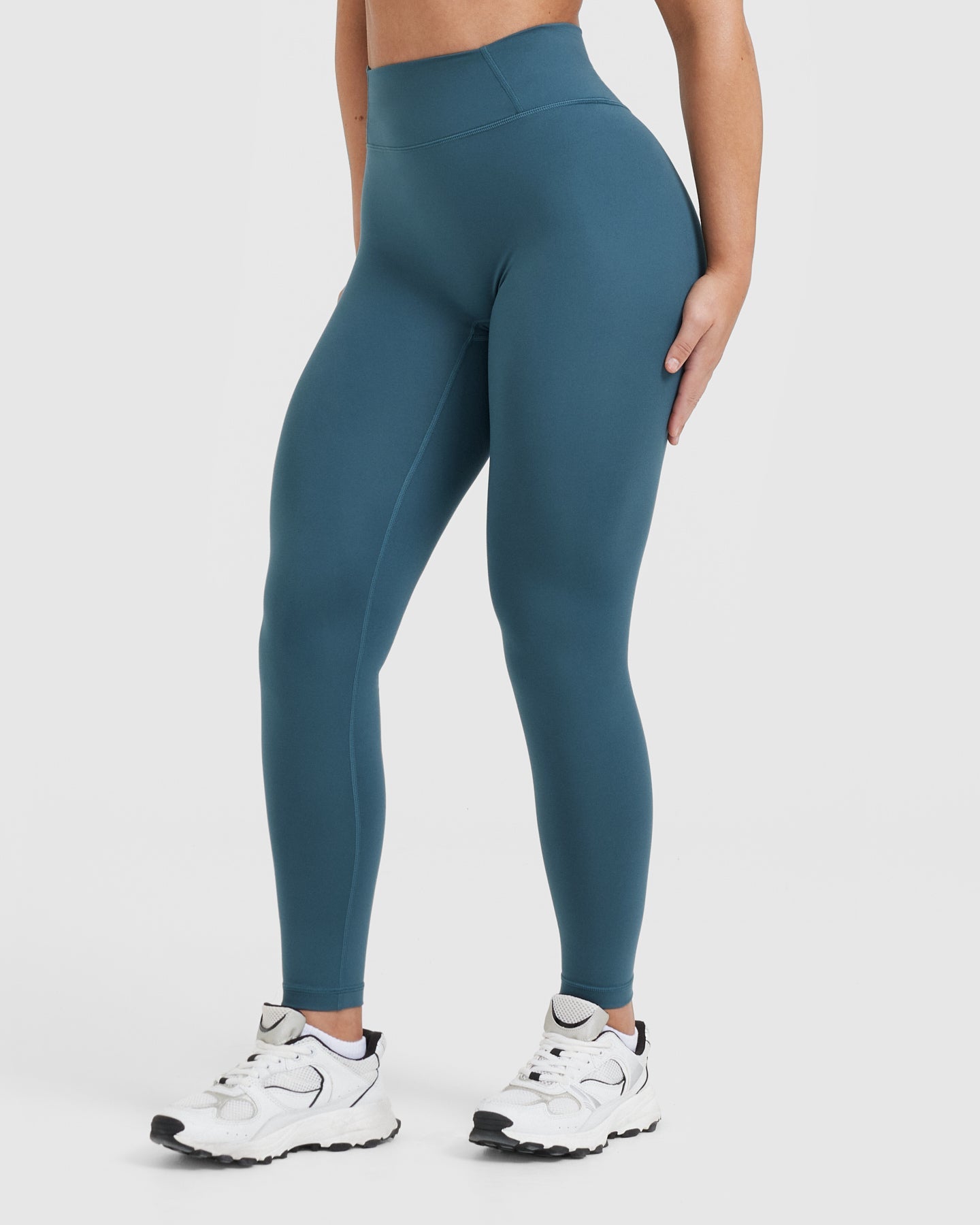 Timeless High Waisted Leggings | Lake Blue - Image 3
