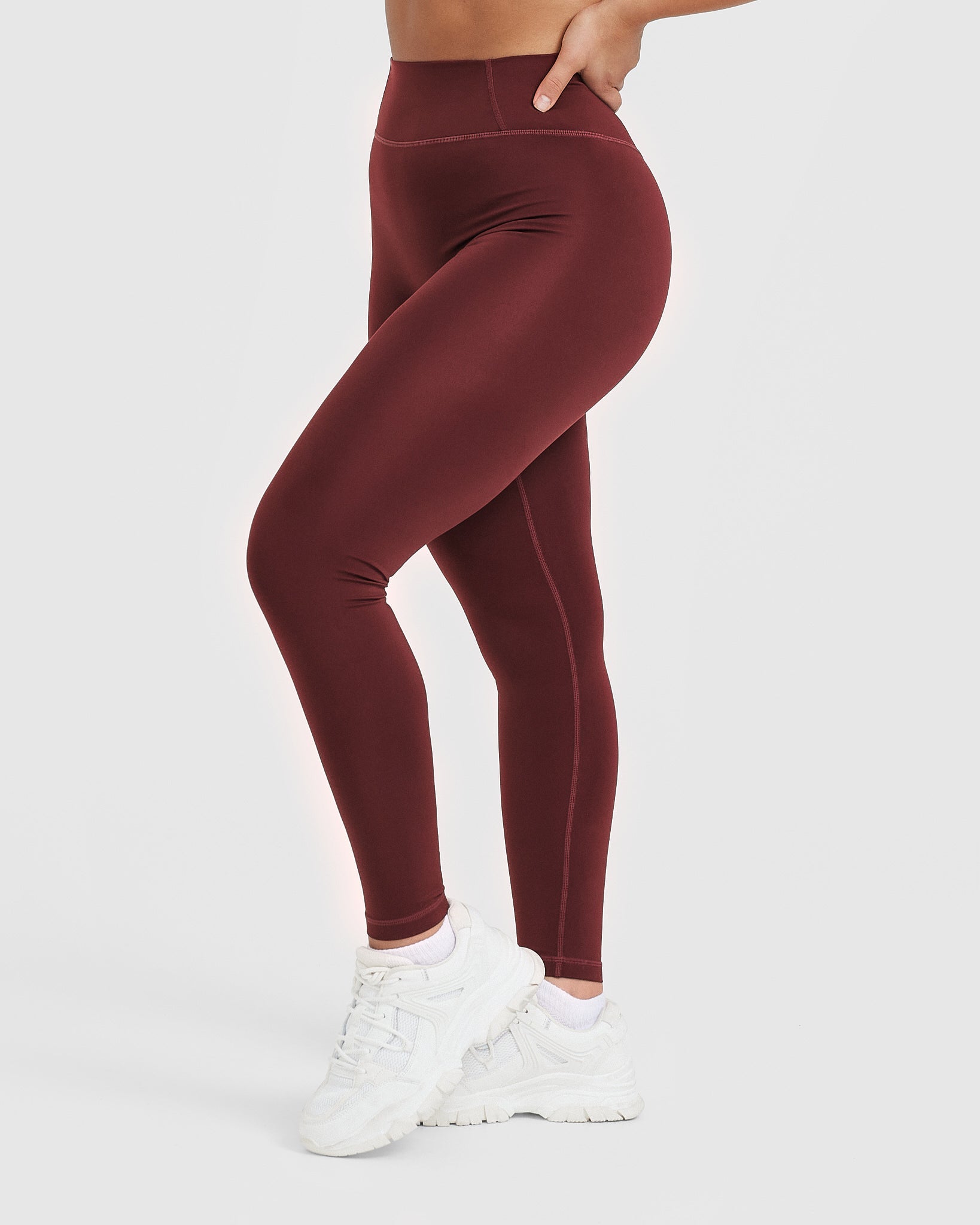 Timeless High Waisted Leggings | Mulled Wine - Image 3