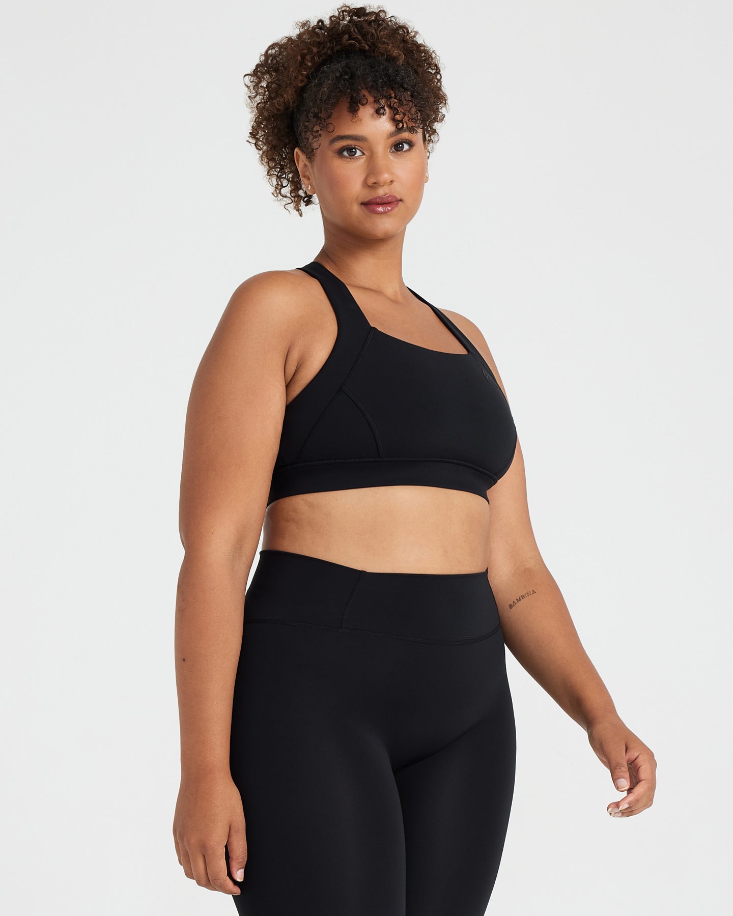 Alternative view of Timeless Wide Strap Sports Bra | Black