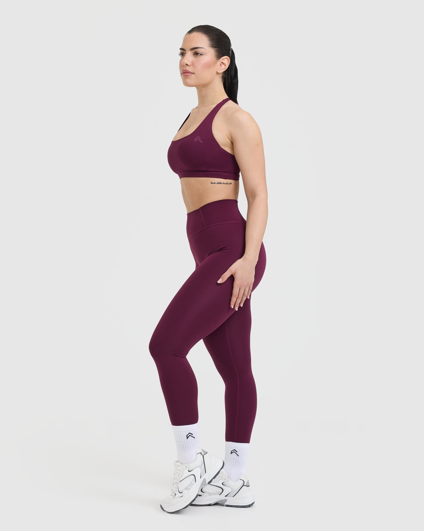 Timeless Square Neck Sports Bra | Ripe Fig - Image 3