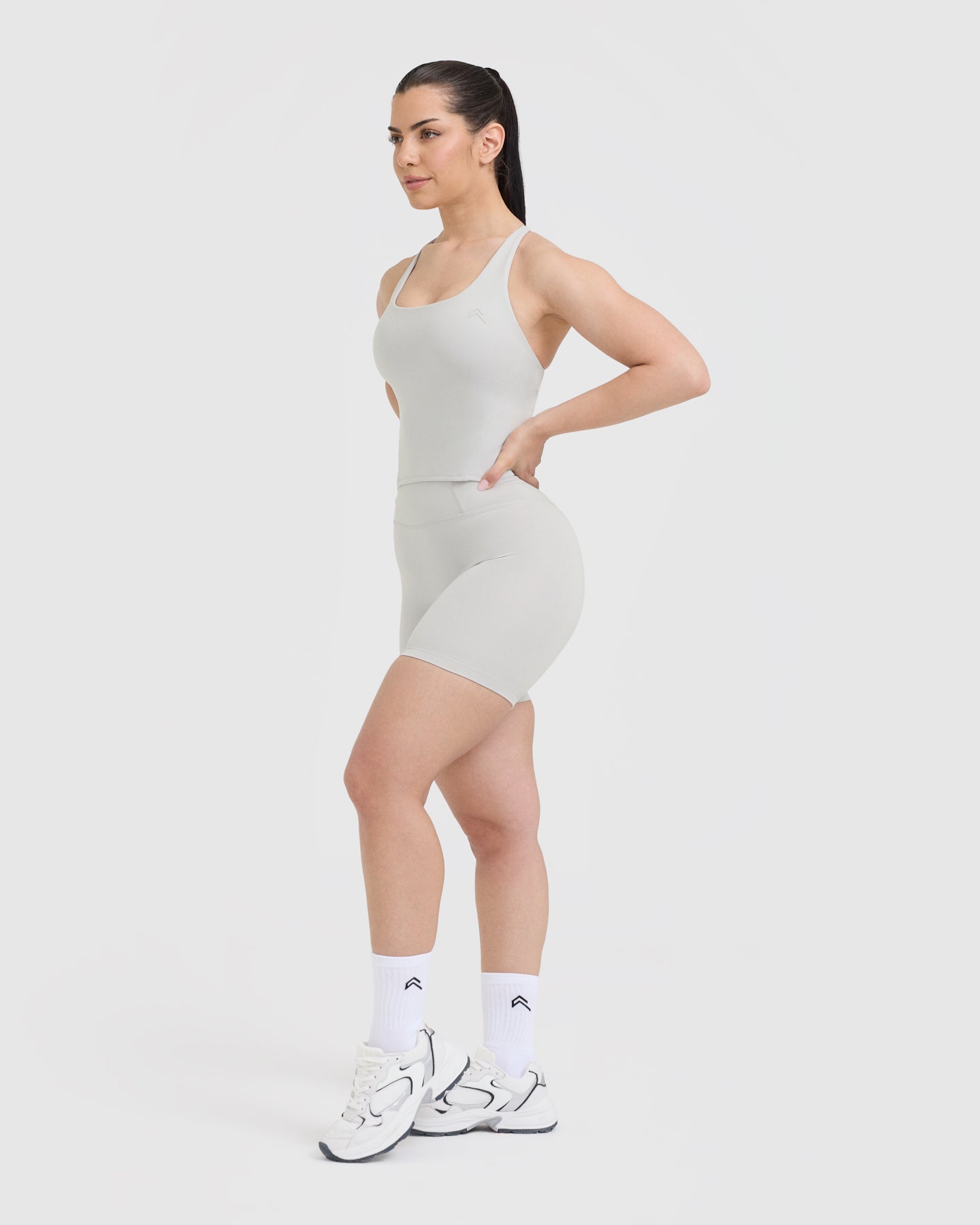 Timeless Square Neck Mid Vest | Light Grey - Image 3