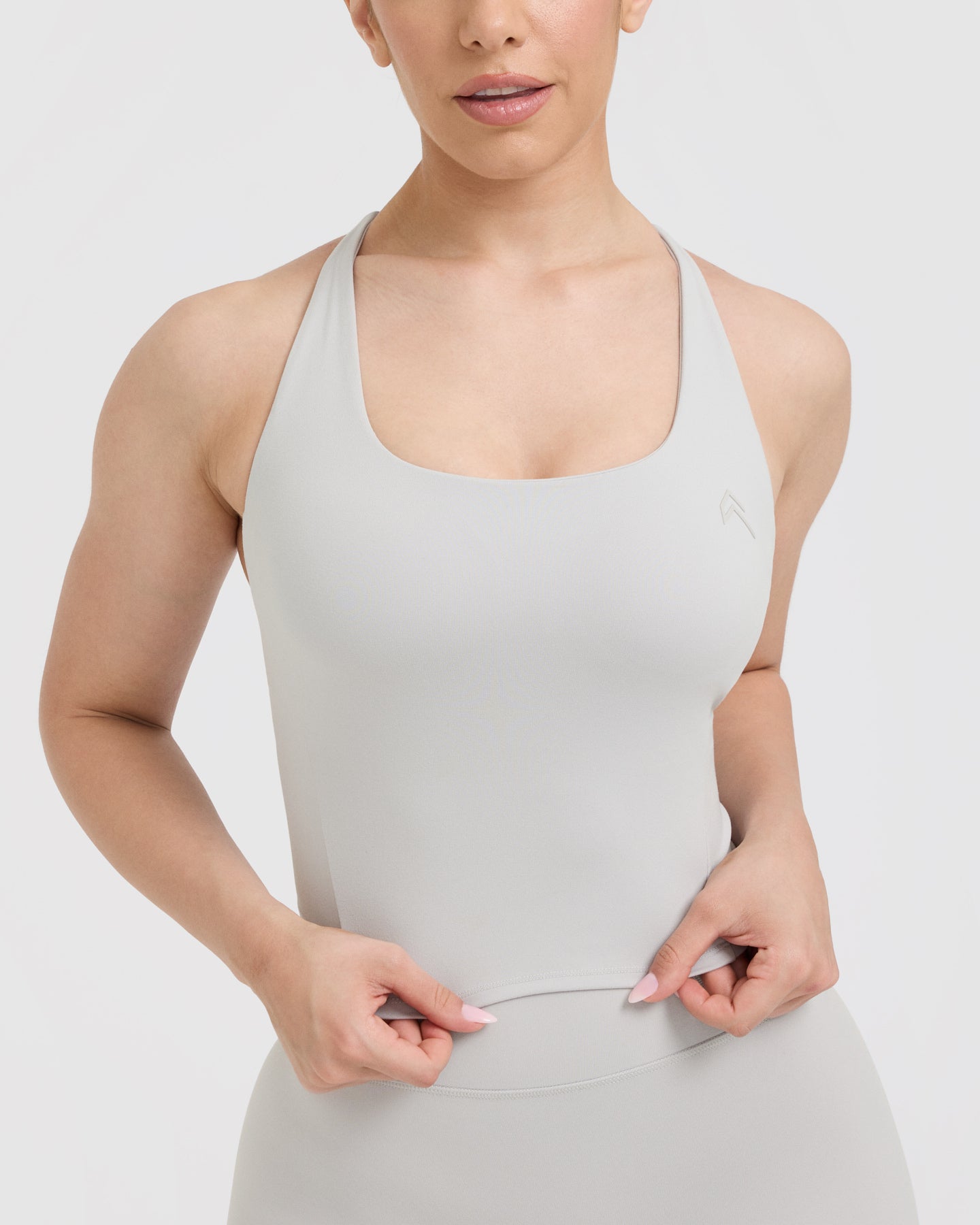 Timeless Square Neck Mid Vest | Light Grey - Image 4