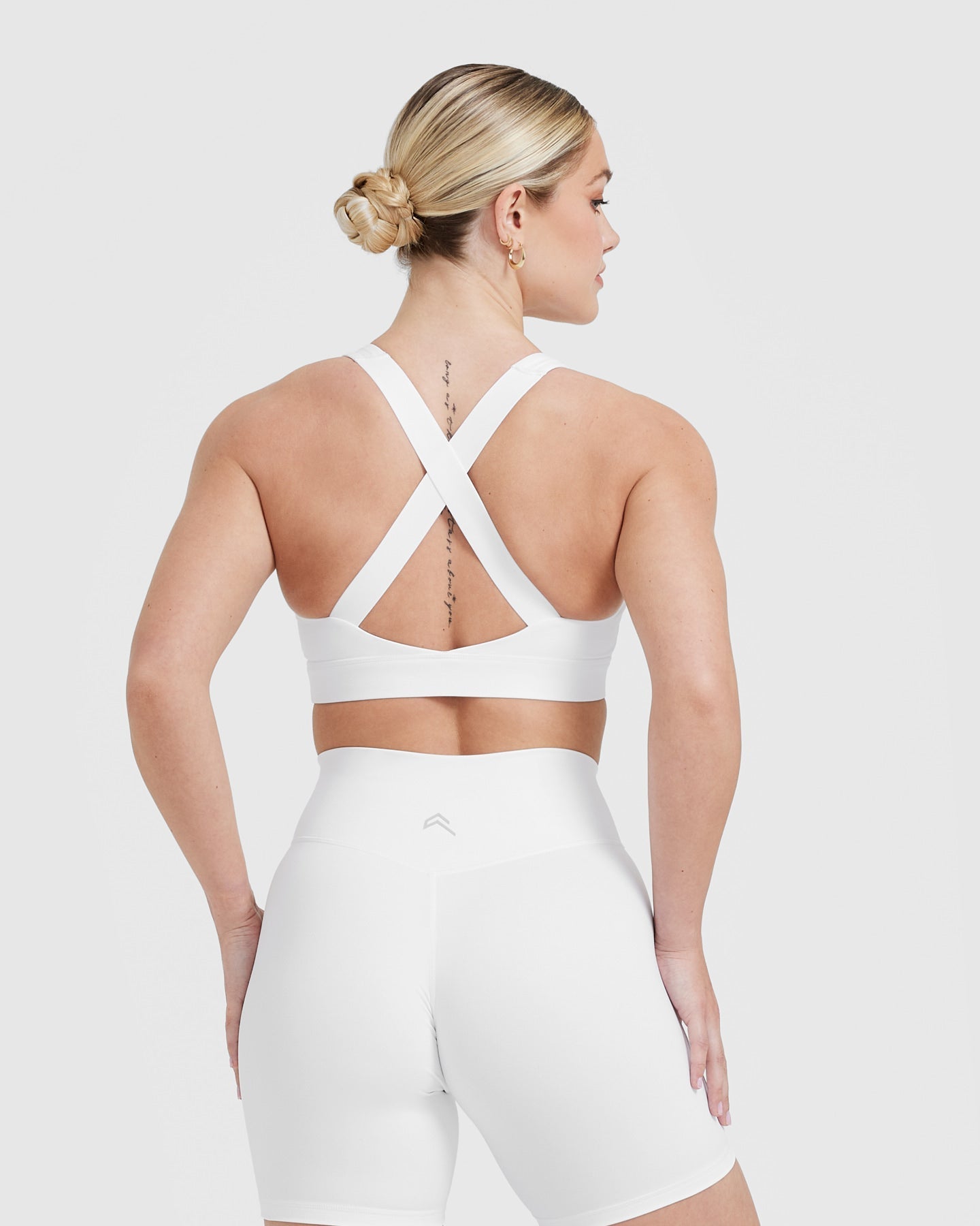 Alternative view of Timeless Wide Strap Sports Bra | White