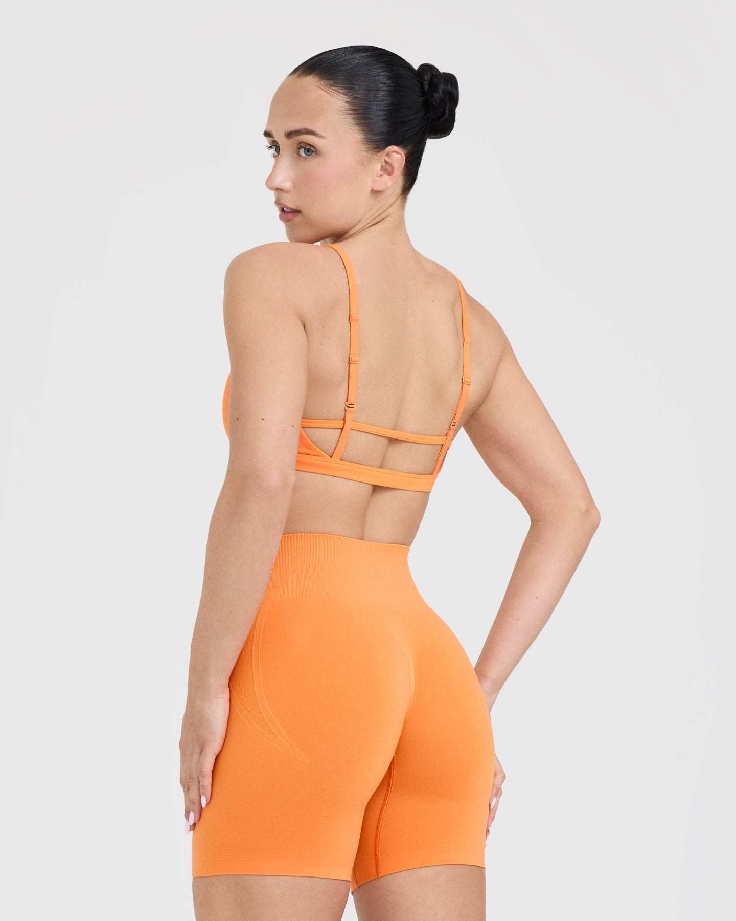 Alternative view of Timeless Strappy Bralette | Apricot Orange