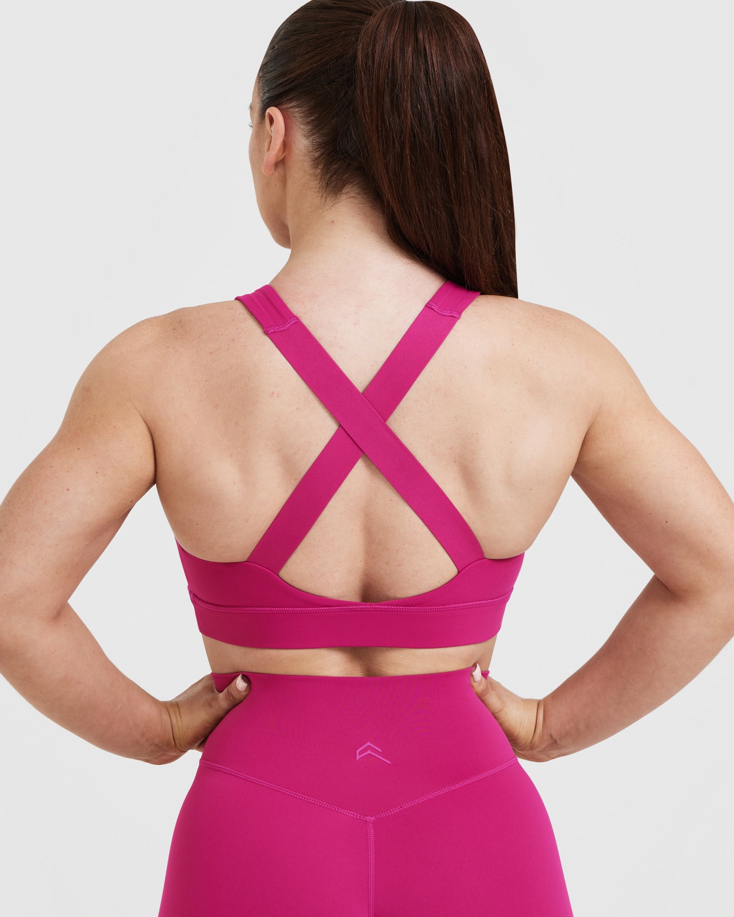 Timeless Wide Strap Sports Bra | Fuchsia - Image 5