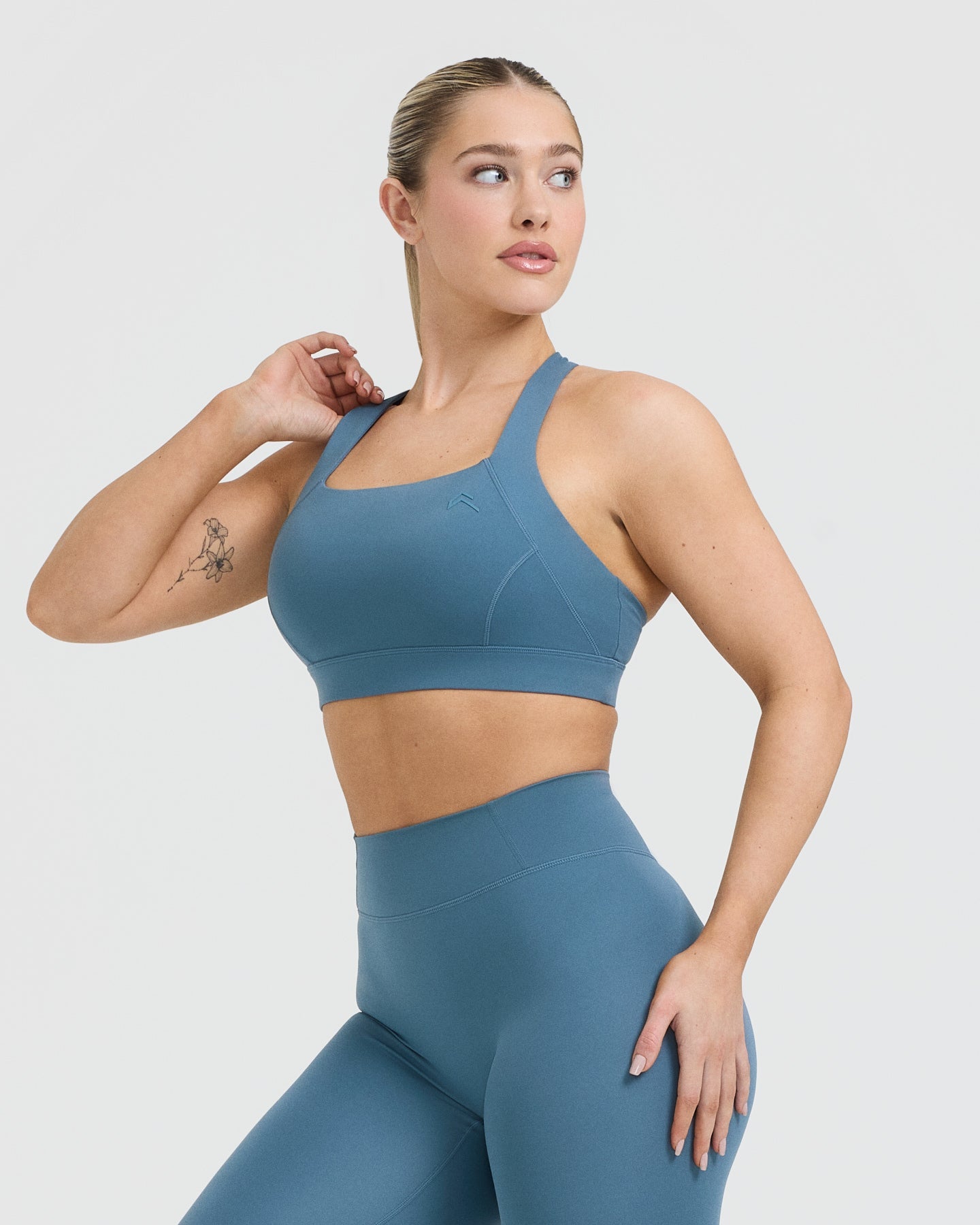 Timeless Wide Strap Sports Bra | Moonstone Blue - Image 3