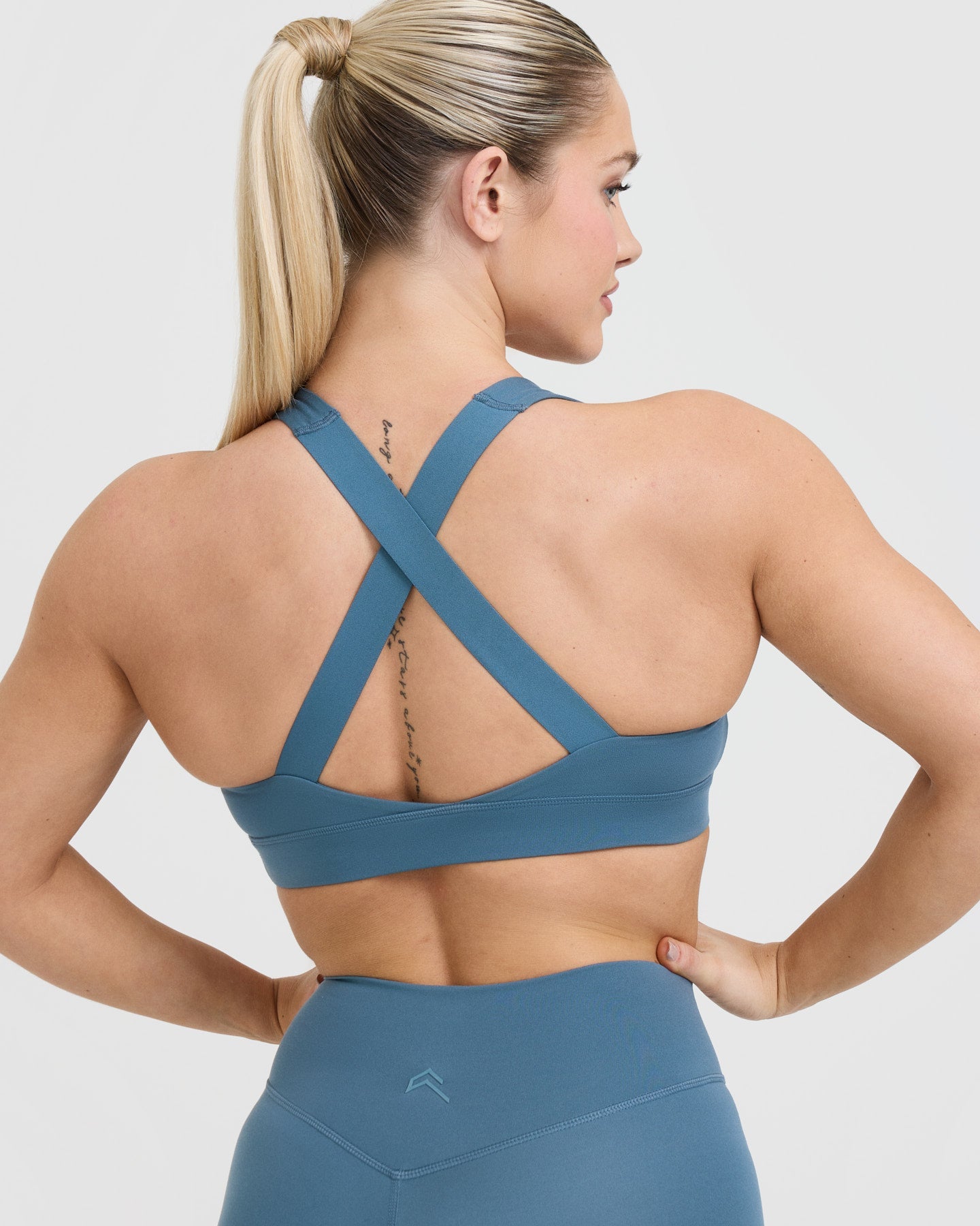 Timeless Wide Strap Sports Bra | Moonstone Blue - Image 5