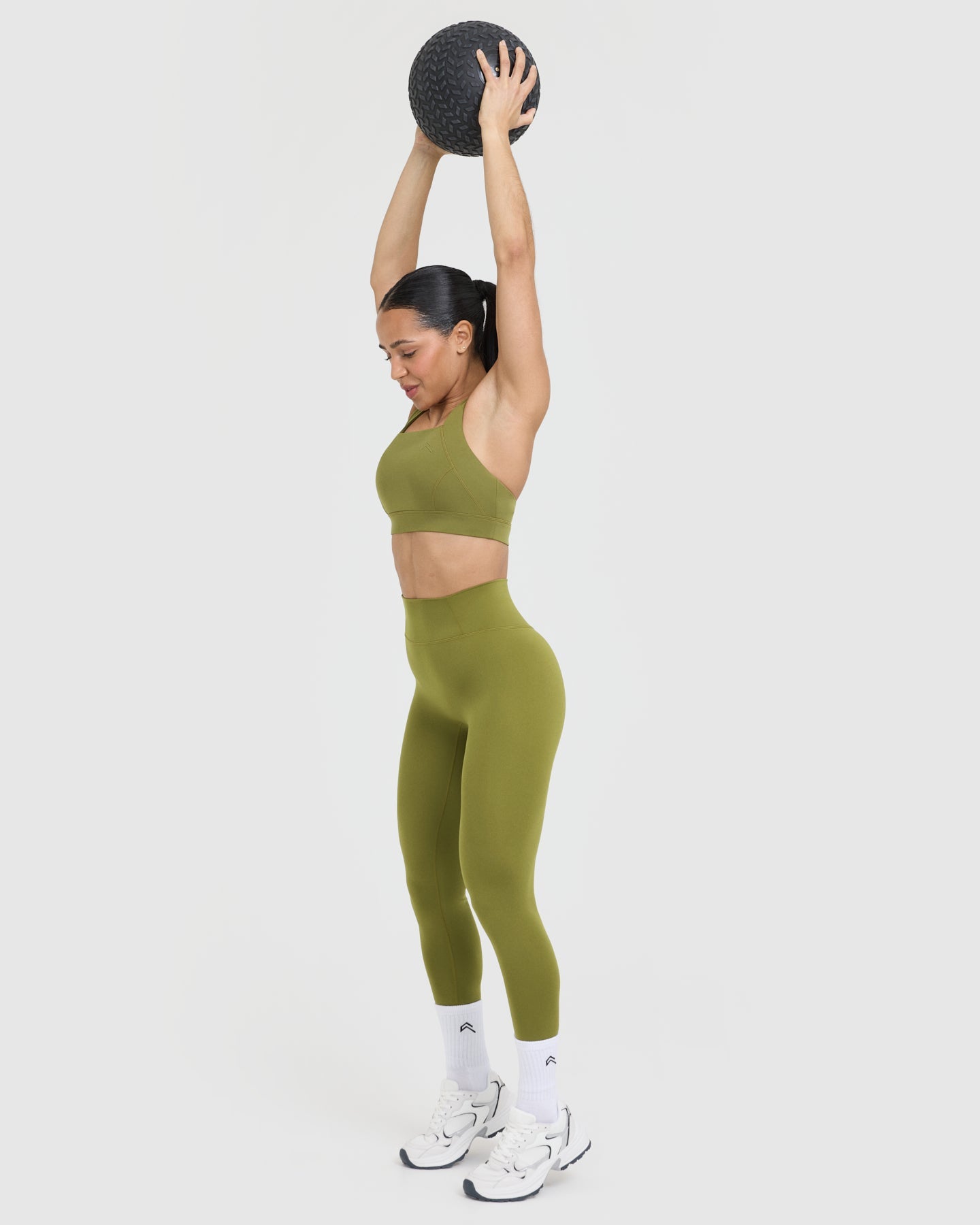 Timeless Wide Strap Sports Bra | Olive Green - Image 6