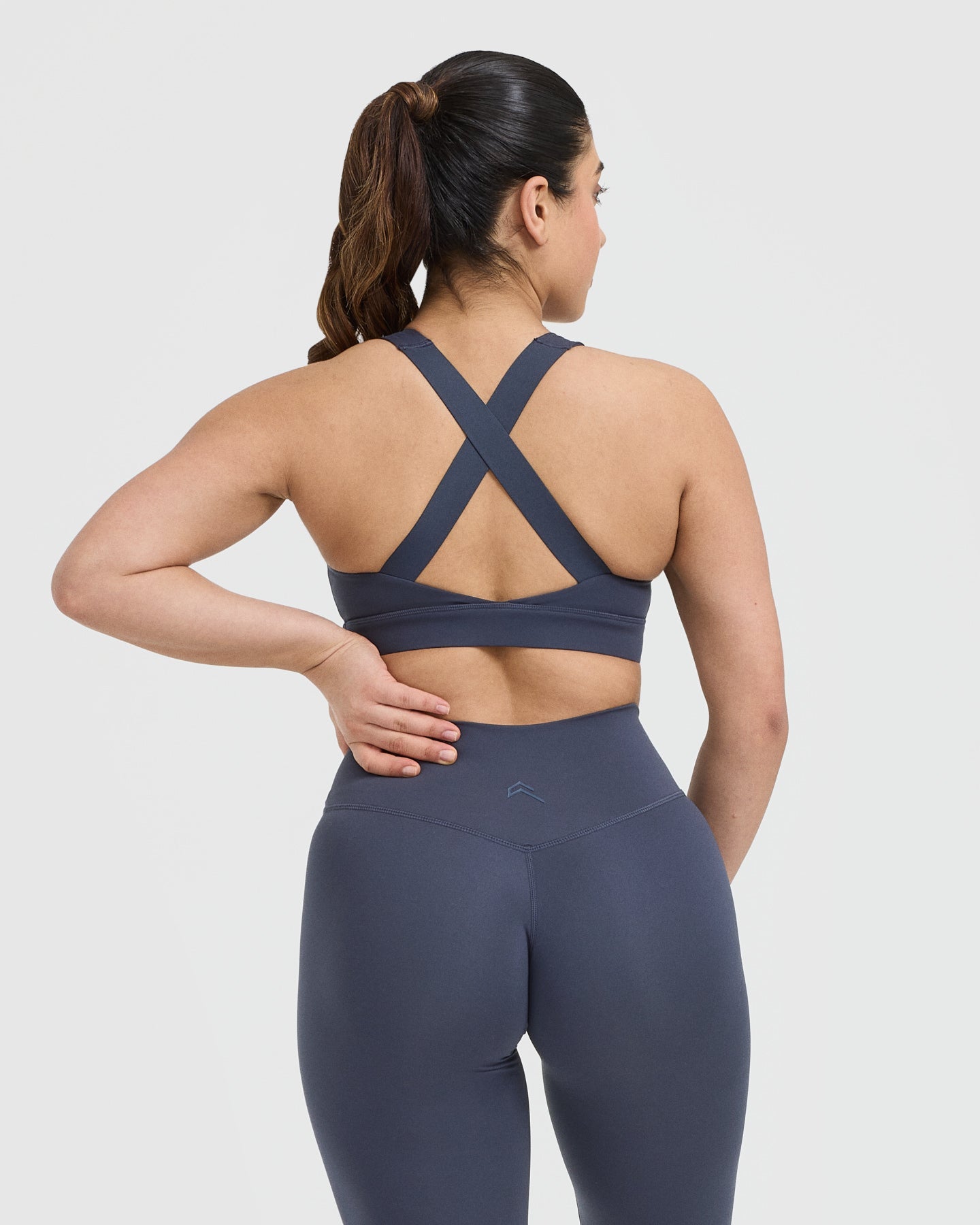 Alternative view of Timeless Wide Strap Sports Bra | True Blue